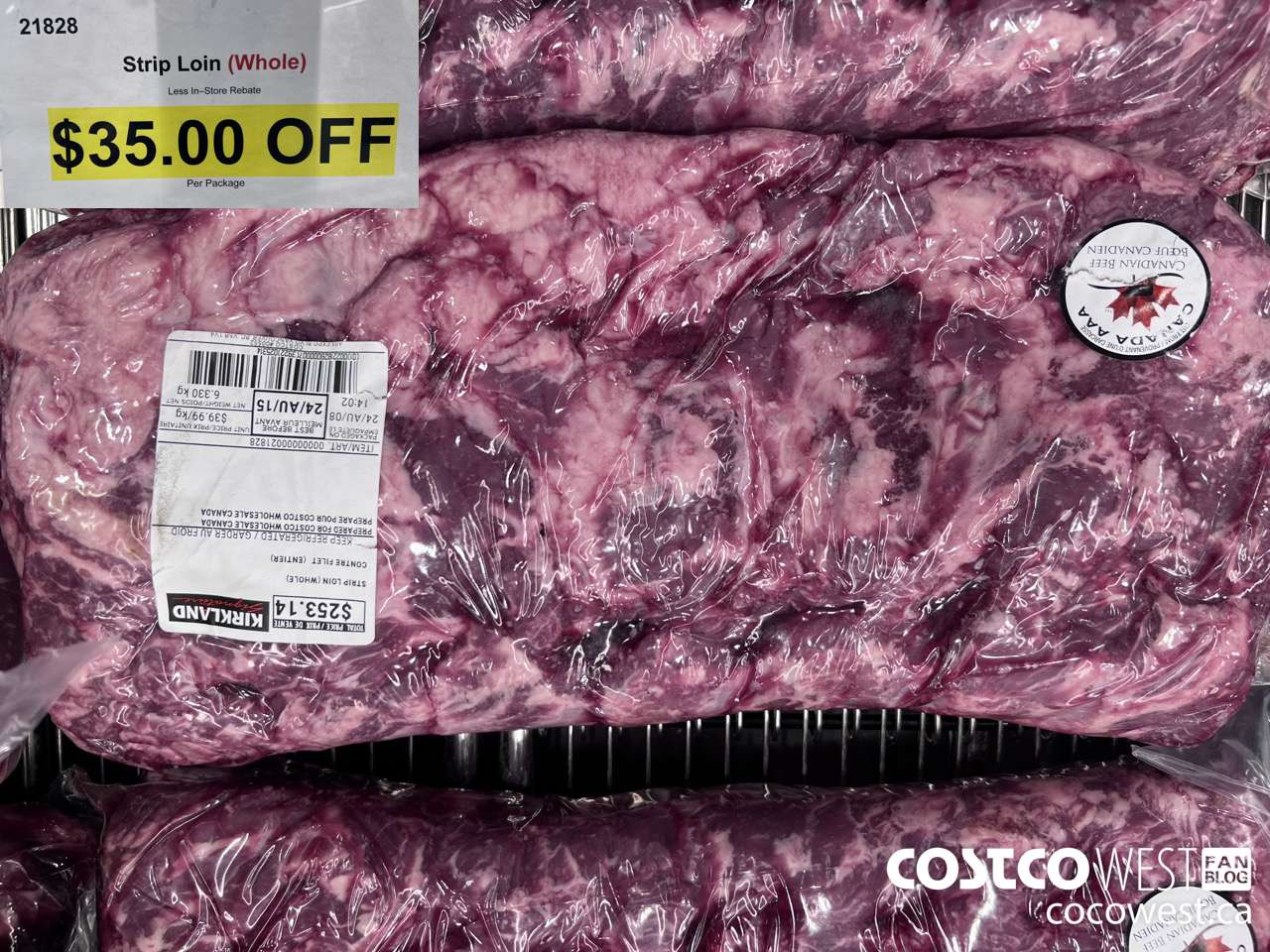 21828 STRIP LOIN (WHOLE) ($35.00 INSTANT SAVINGS)