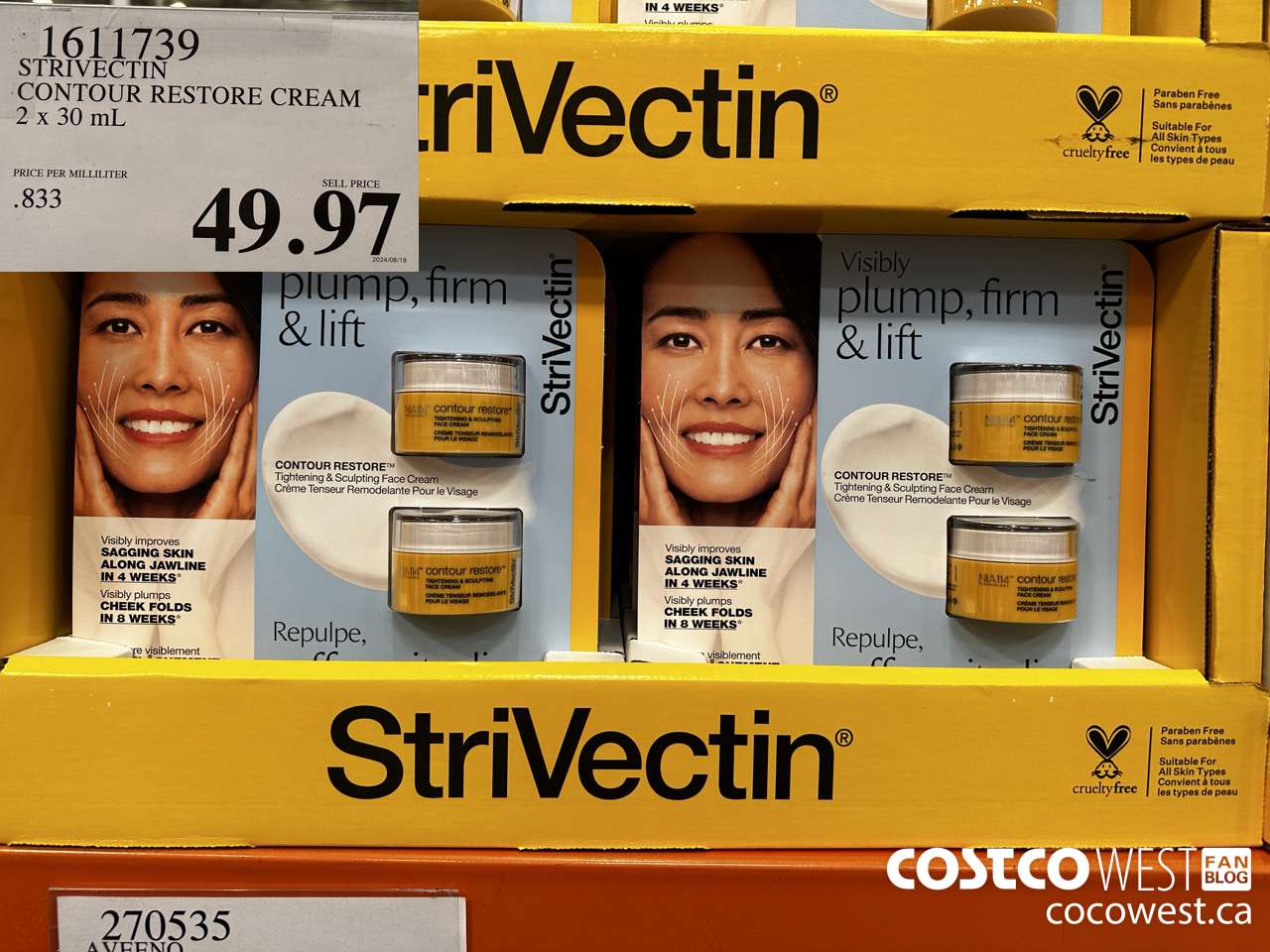 1611739 STRIVECTIN CONTOUR RESTORE CREAM 2 X 30 ML $49.97