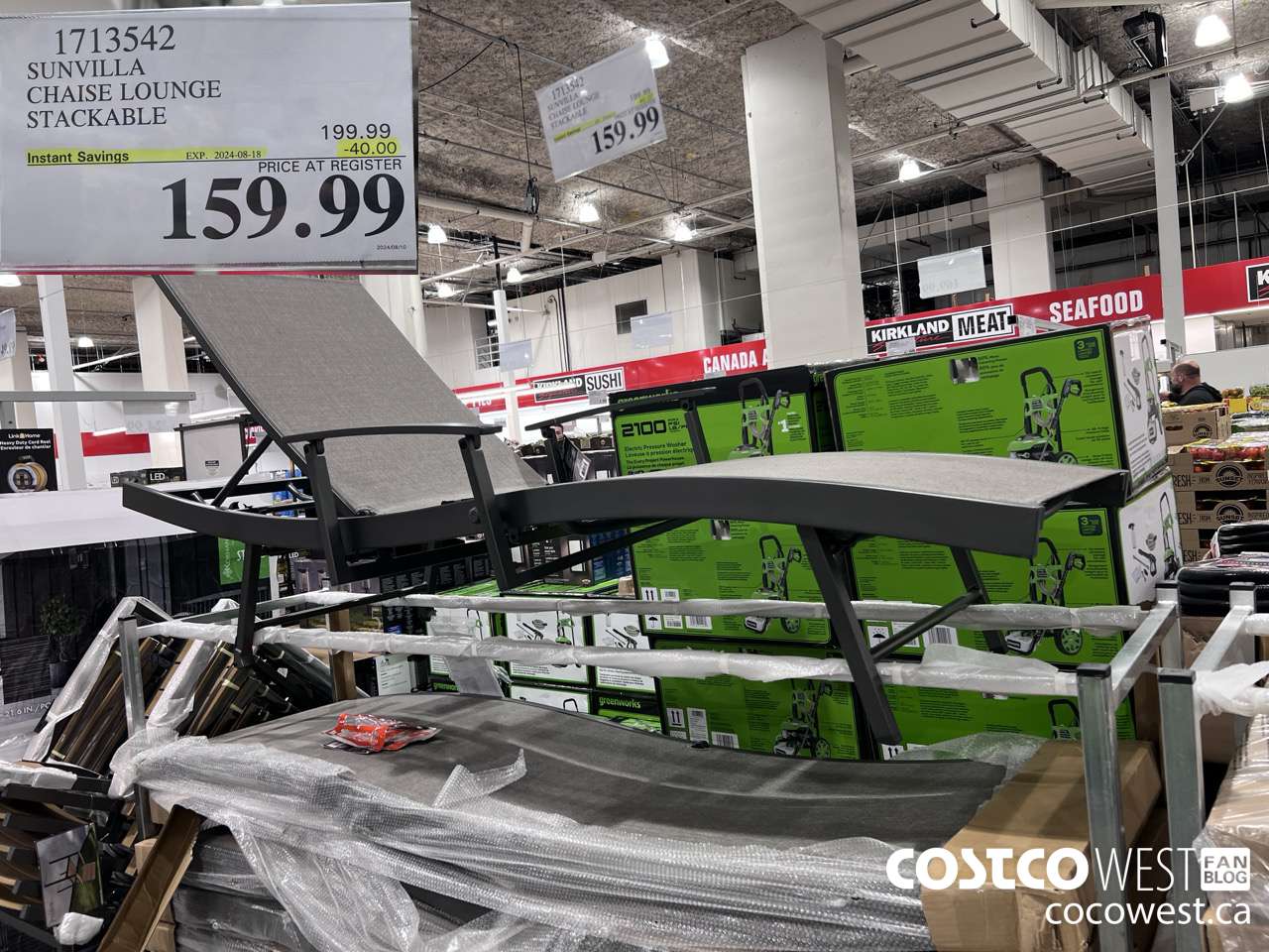 1713542 SUNVILLA CHAISE LOUNGE STACKABLE ($40.00 INSTANT SAVINGS EXPIRES ON 2024-08-18) $159.99