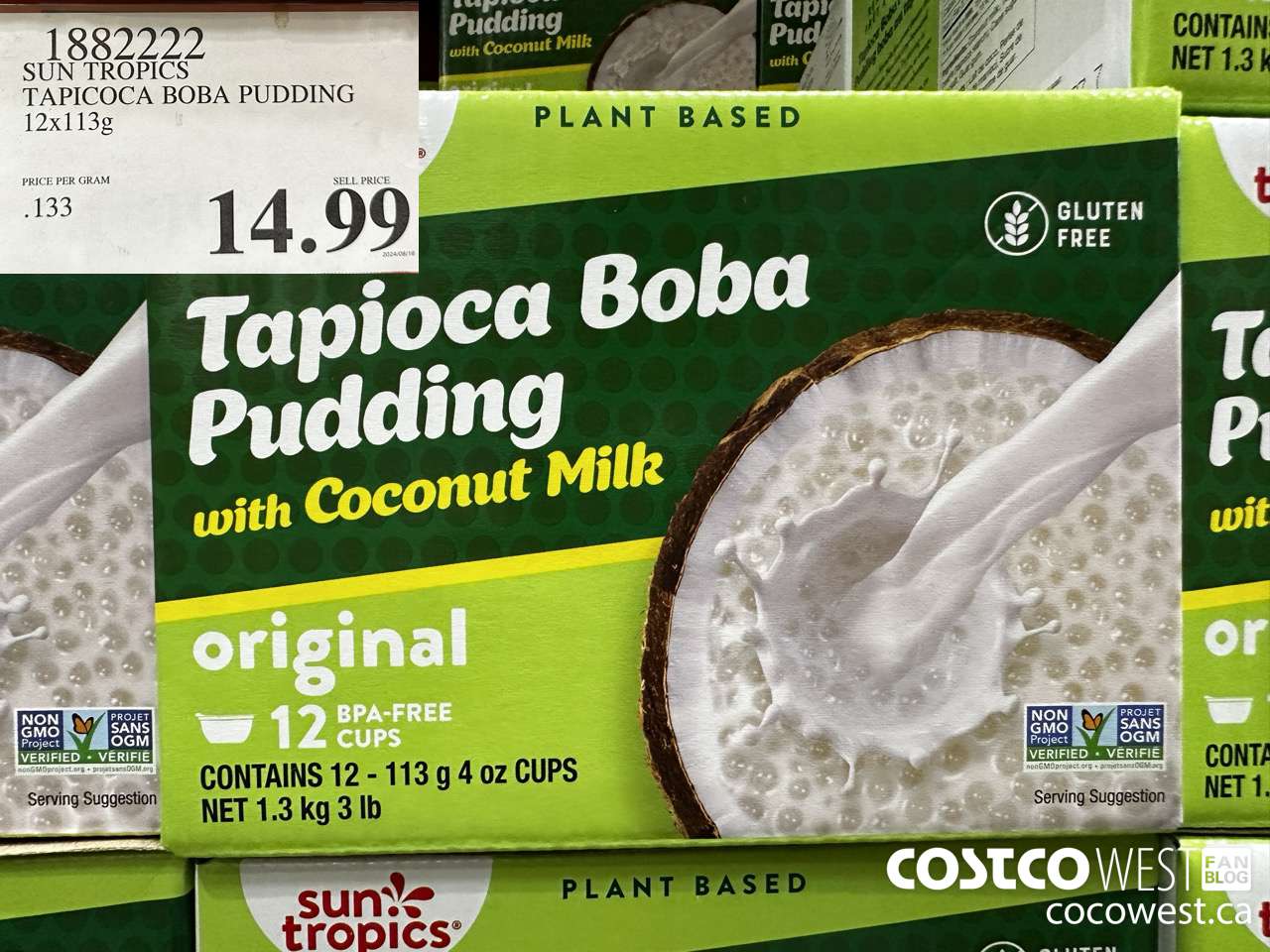 1882222 SUN TROPICS TAPICOCA BOBA PUDDING 12X113G $14.99