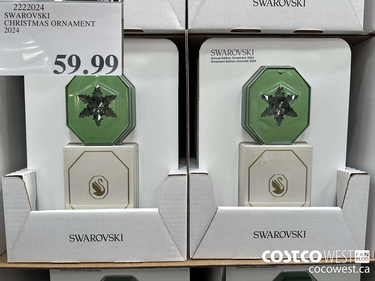 2222024 SWAROVSKI CHRISTMAS ORNAMENT 2024 $59.99