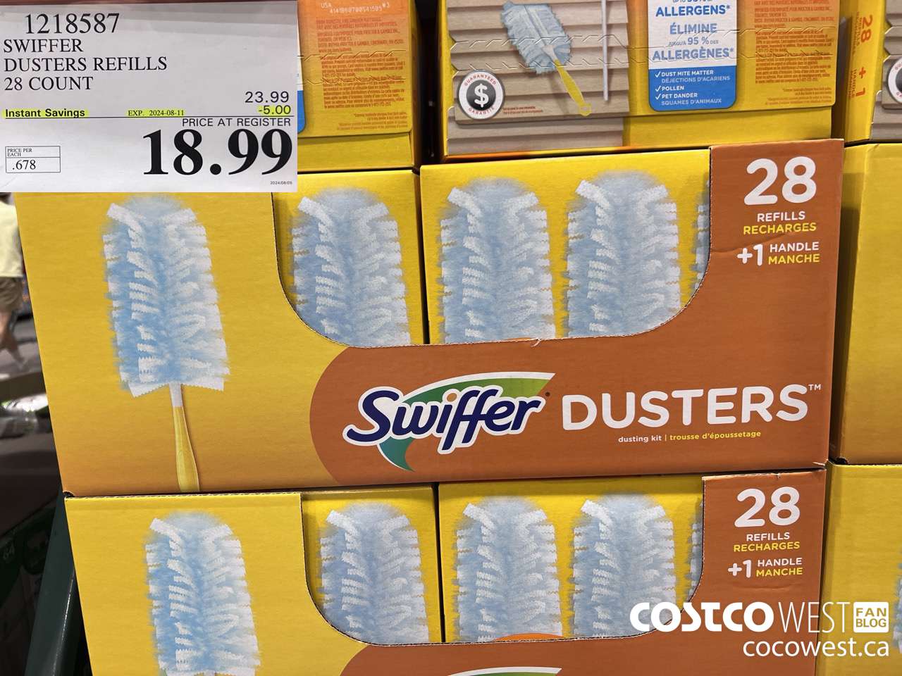1218587 SWIFFER DUSTERS REFILLS 28 COUNT ($5.00 INSTANT SAVINGS EXPIRES ON 2024-08-11) $18.99
