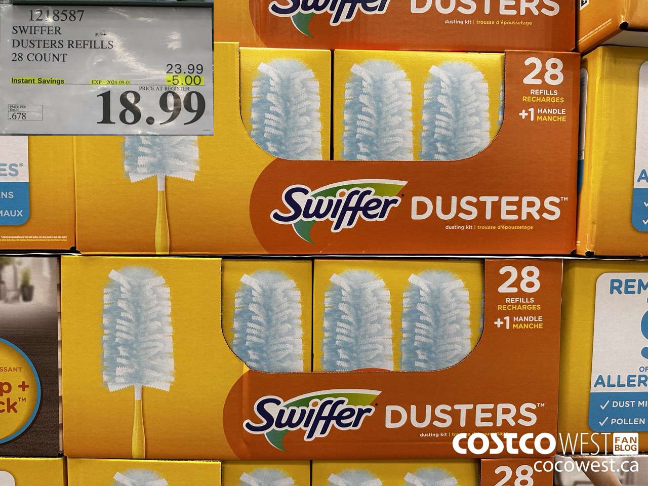 1218587 SWIFFER DUSTERS REFILLS 28 COUNT ($5.00 INSTANT SAVINGS EXPIRES ON 2024-09-01) $18.99