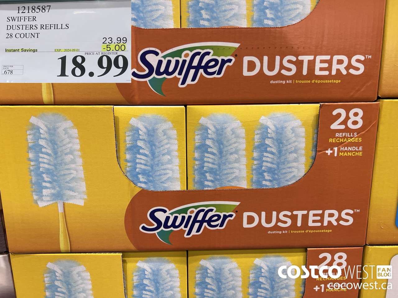 1218587 SWIFFER DUSTERS REFILLS 28 COUNT ($5.00 INSTANT SAVINGS EXPIRES ON 2024-09-01) $18.99