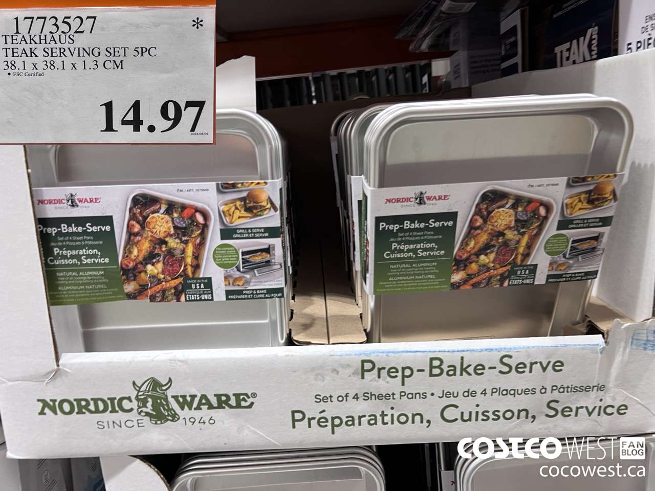 1773527 TEAKHAUS TEAK SERVING SET 5PC 38.1 x 38.1 x 1.3 CM  $14.97