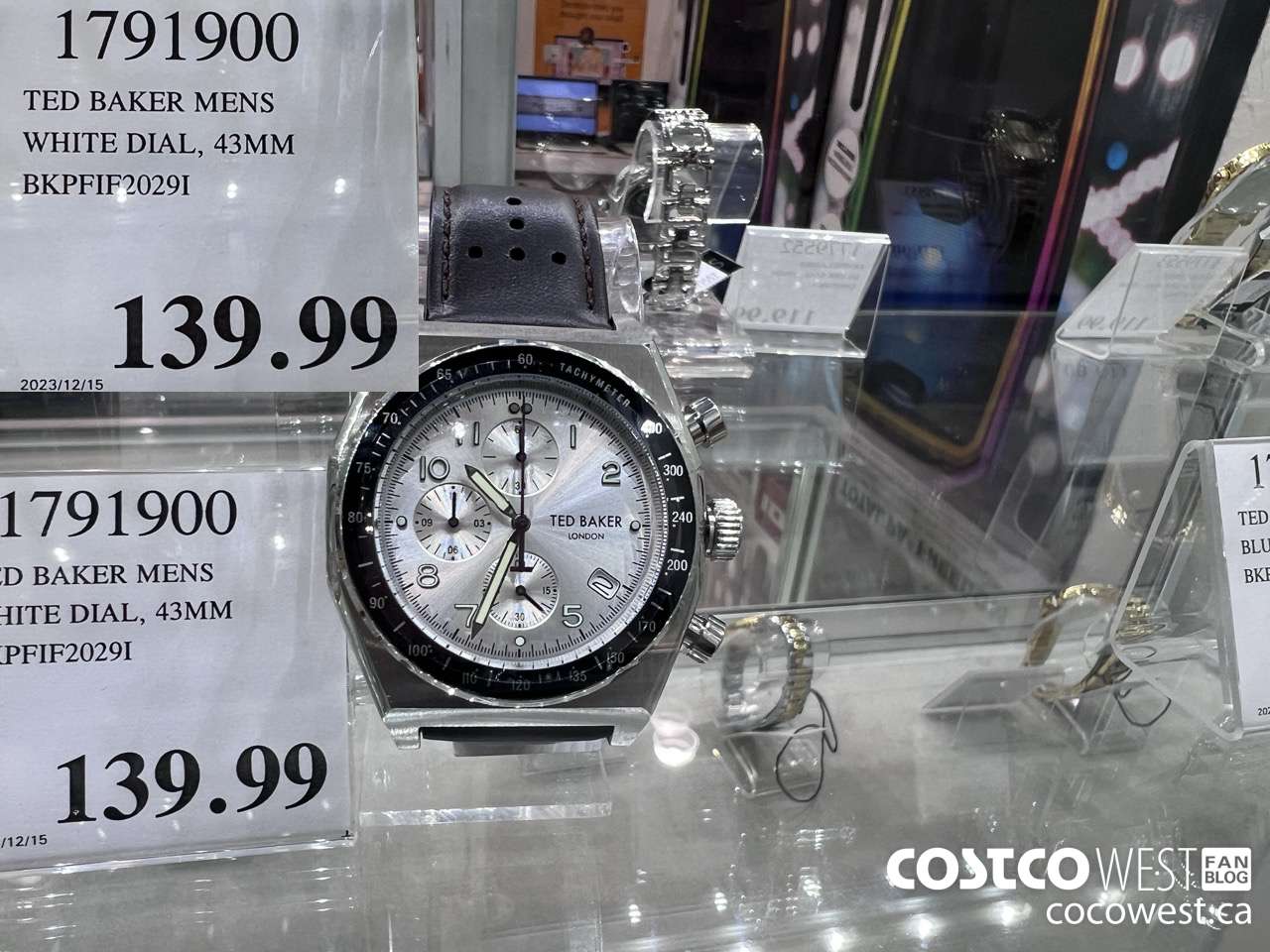 1791900 TED BAKER MENS WHITE DIAL, 43MM BKPFIF2029I $139.99