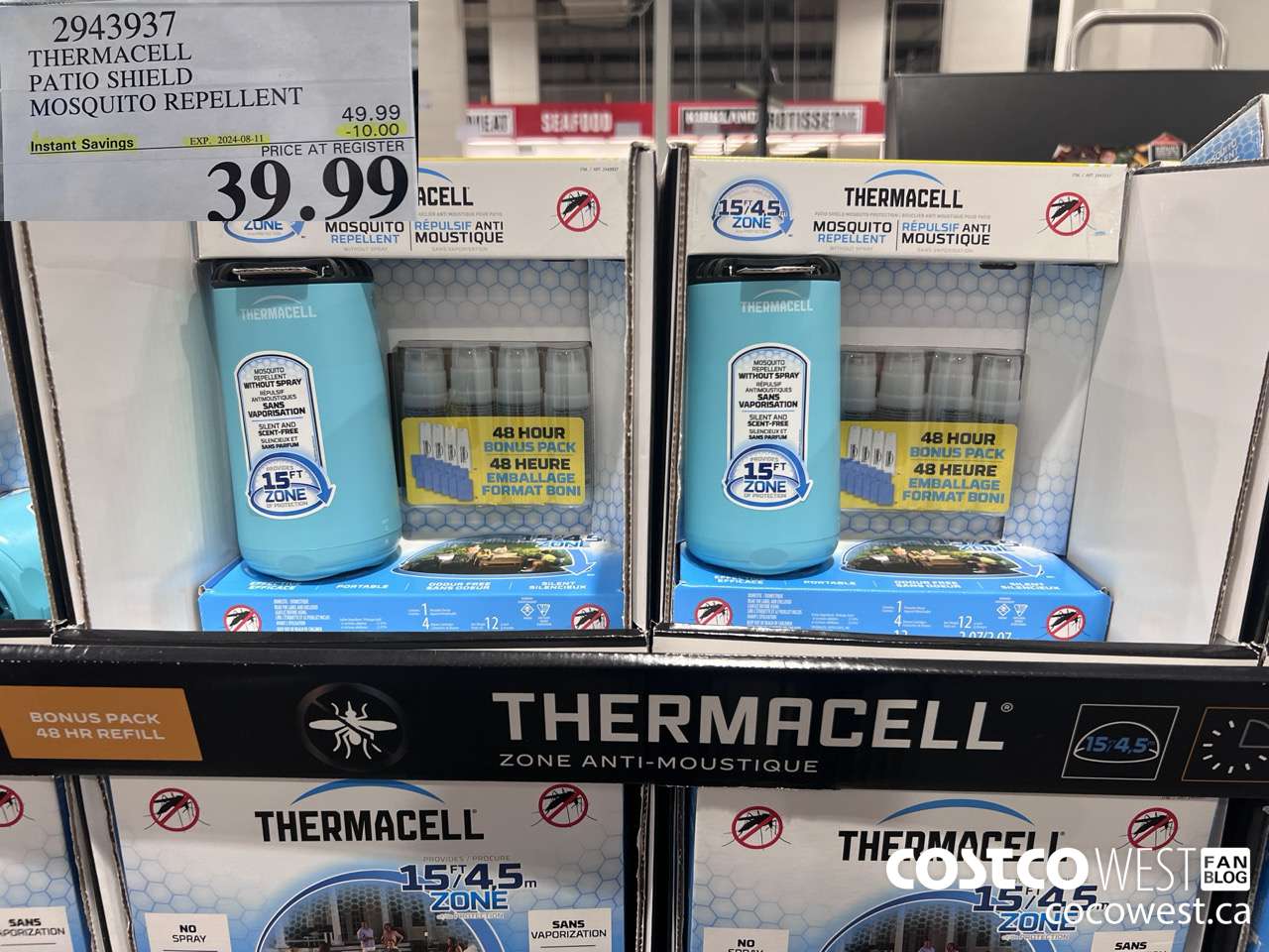 2943937 THERMACELL PATIO SHIELD MOSQUITO REPELLENT ($10.00 INSTANT SAVINGS EXPIRES ON 2024-08-11) $39.99