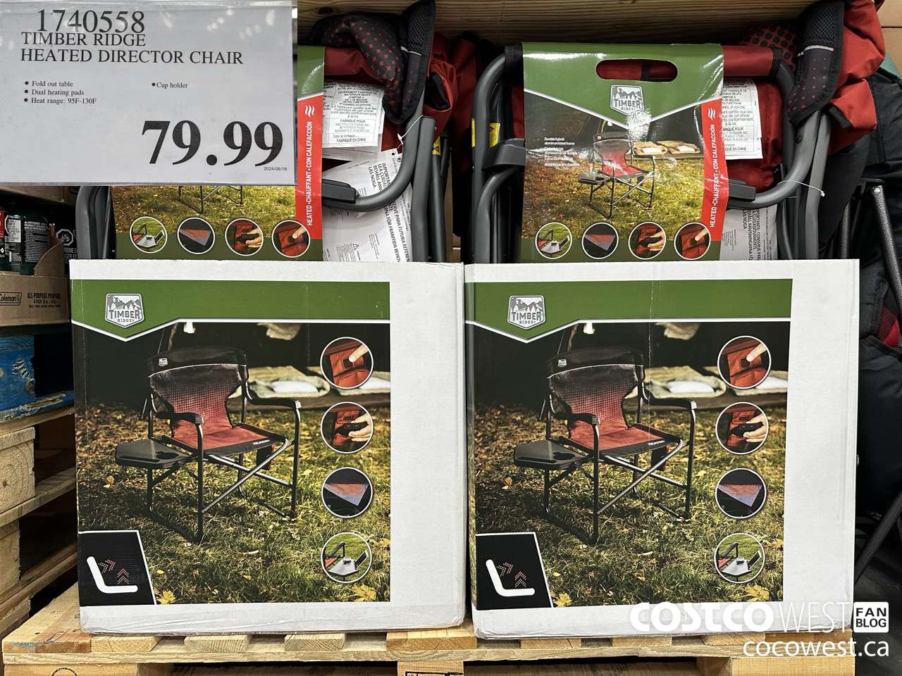 1740558 TIMBER RIDGE HEATER DIRECTOR CHAIR $79.99