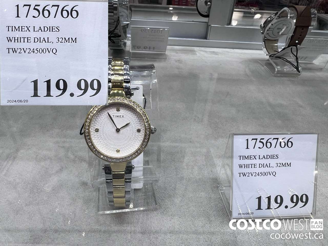 1756766 TIMEX LADIES WHITE DIAL, 32MM TW2V24500VQ $119.99