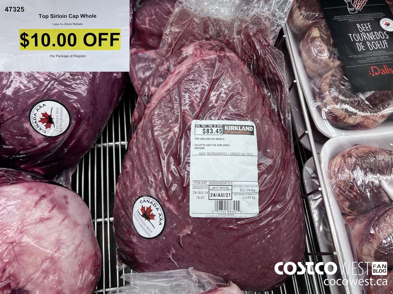 47325 TOP SIRLOIN CAP WHOLE ($10.00 INSTANT SAVINGS)