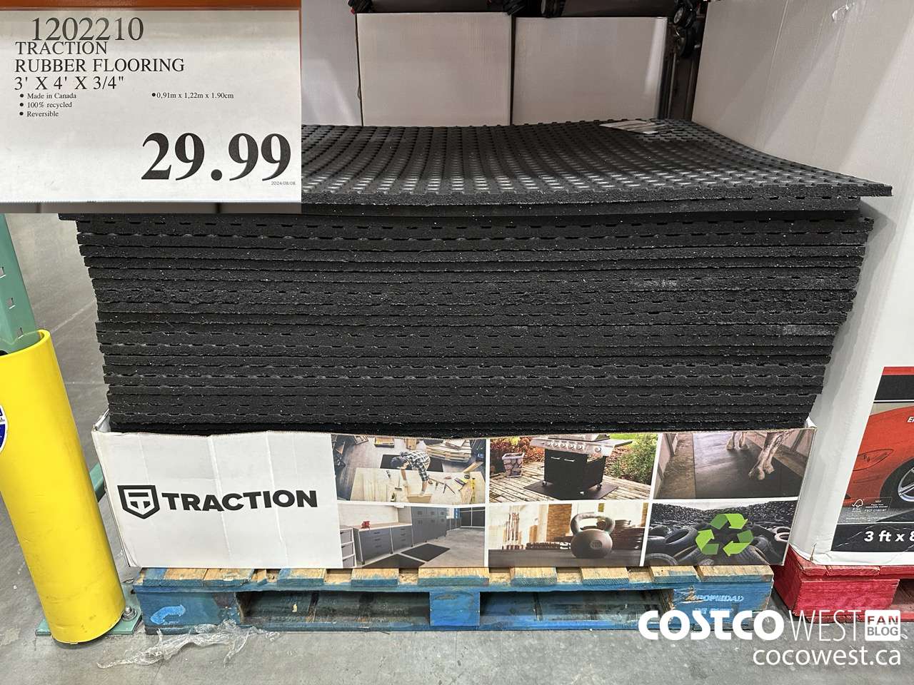 1202210 TRACTION RUBBER FLOORING 3'X4'X3/4