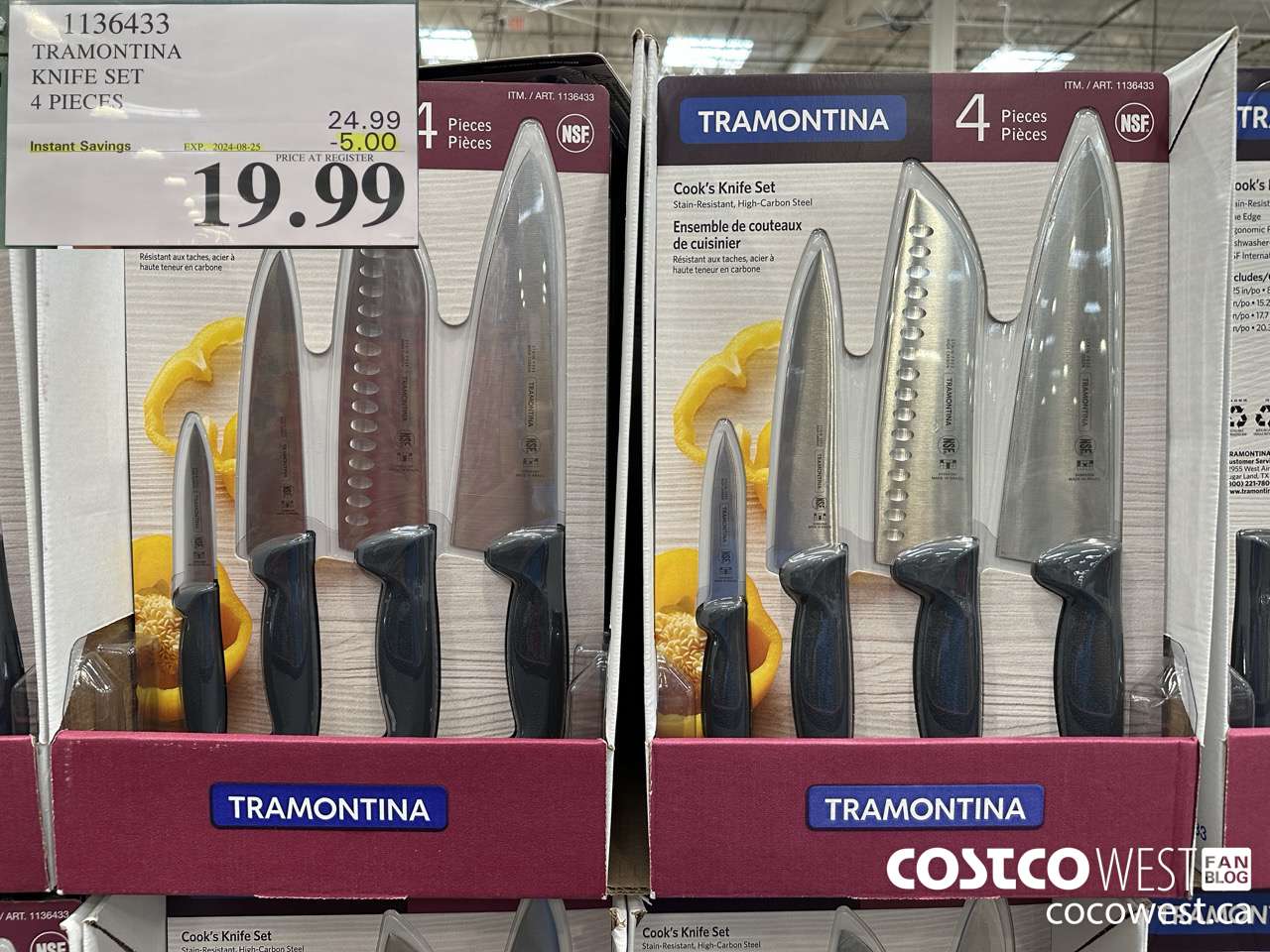 1136433 TRAMONTINA KNIFE SET 4 PIECES ($5.00 INSTANT SAVINGS EXPIRES ON 2024-08-25) $19.99