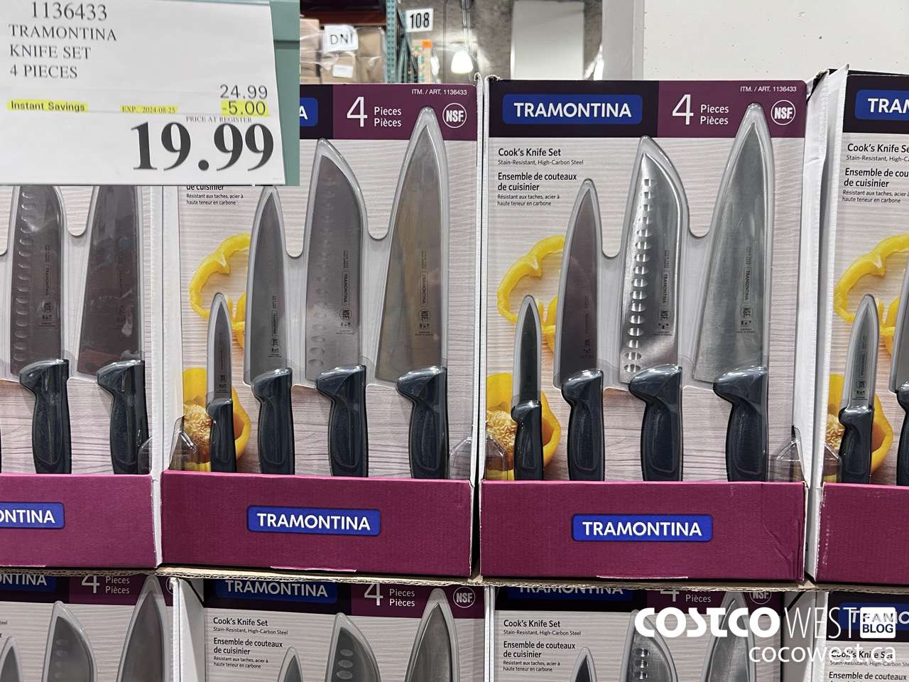 1136433 TRAMONTINA KNIFE SET 4 PIECES ($5.00 INSTANT SAVINGS EXPIRES ON 2024-08-25) $19.99