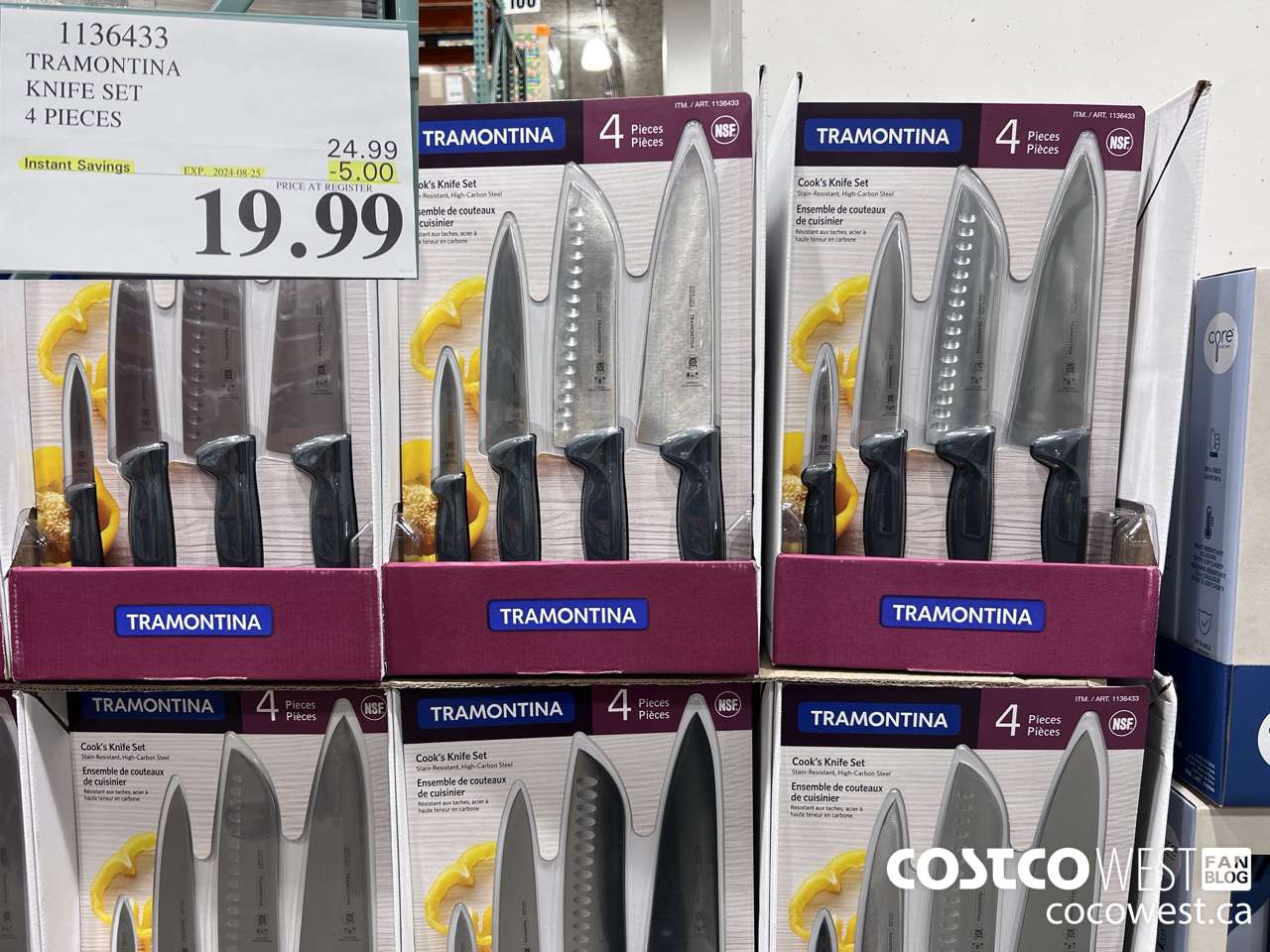 1136433 TRAMONTINA KNIFE SET 4 PIECES ($5.00 INSTANT SAVINGS EXPIRES ON 2024-08-25) $19.99