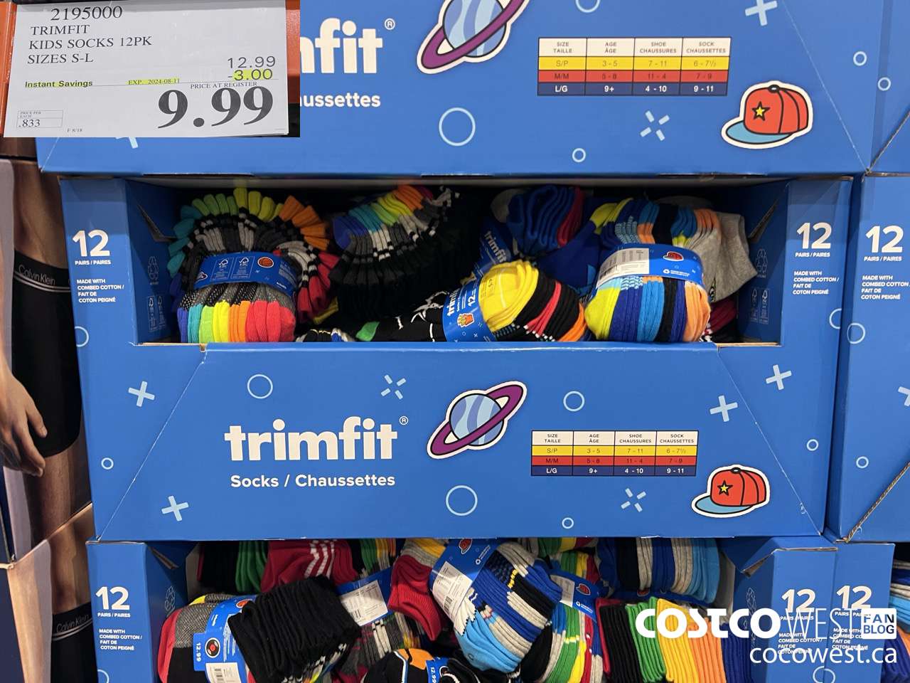 2195000 TRIMFIT KIDS SOCKS 12PK SIZE S-L ($3.00 INSTANT SAVINGS EXPIRES ON 2024-08-11) $9.99