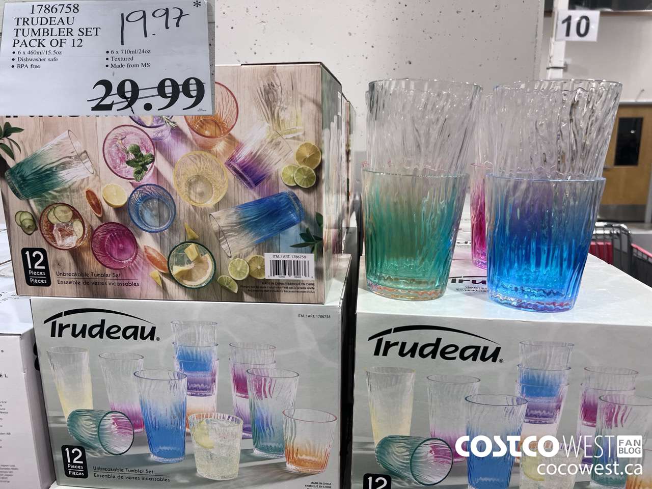 1786758 TRUDEAU TUMBLER SET PACK OF 12 $19.97