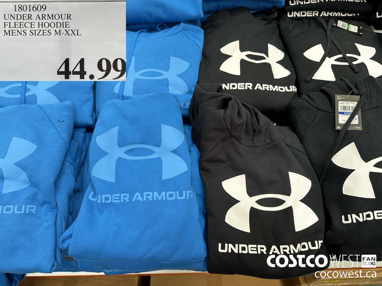 1801609 UNDER ARMOUR FLEECE HOODIE MENS SIZES M-XXL $44.99