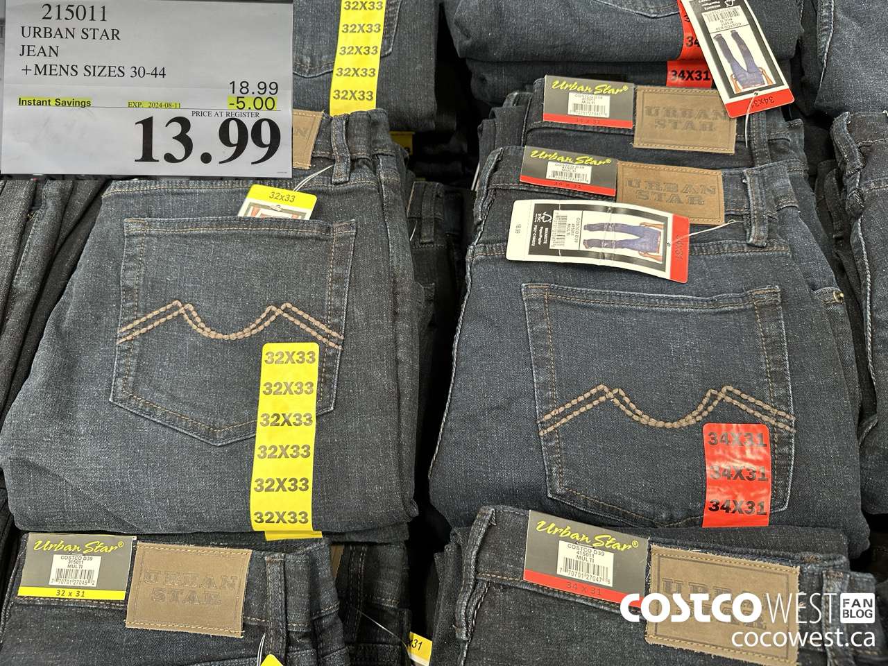 215011 URBAN STAR JEAN MENS SIZES 30-44 ($5.00 INSTANT SAVINGS EXPIRES ON 2024-08-11) $13.99