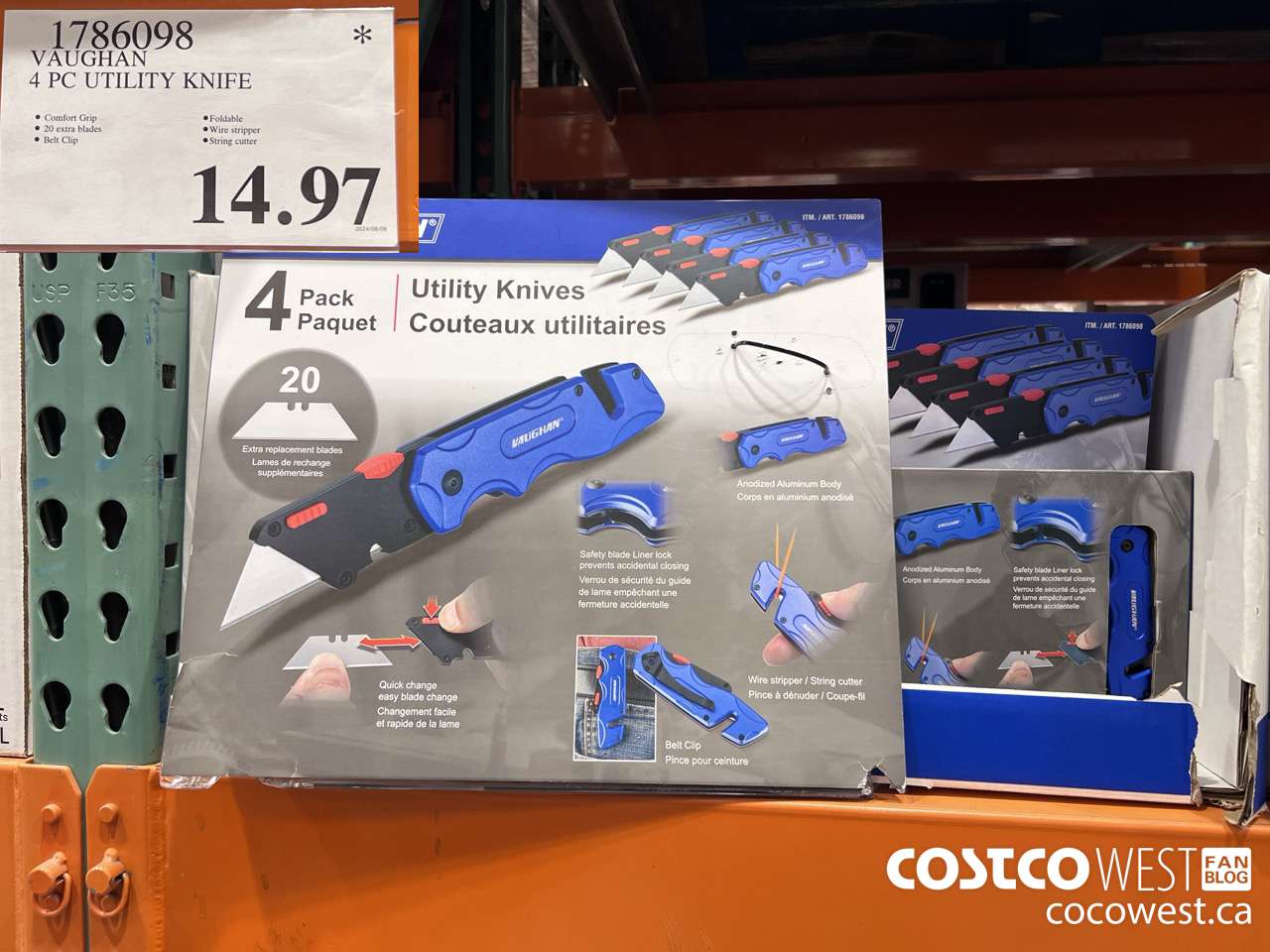 1786098 VAUGHAN 4 PC UTILITY KNIFE $14.97