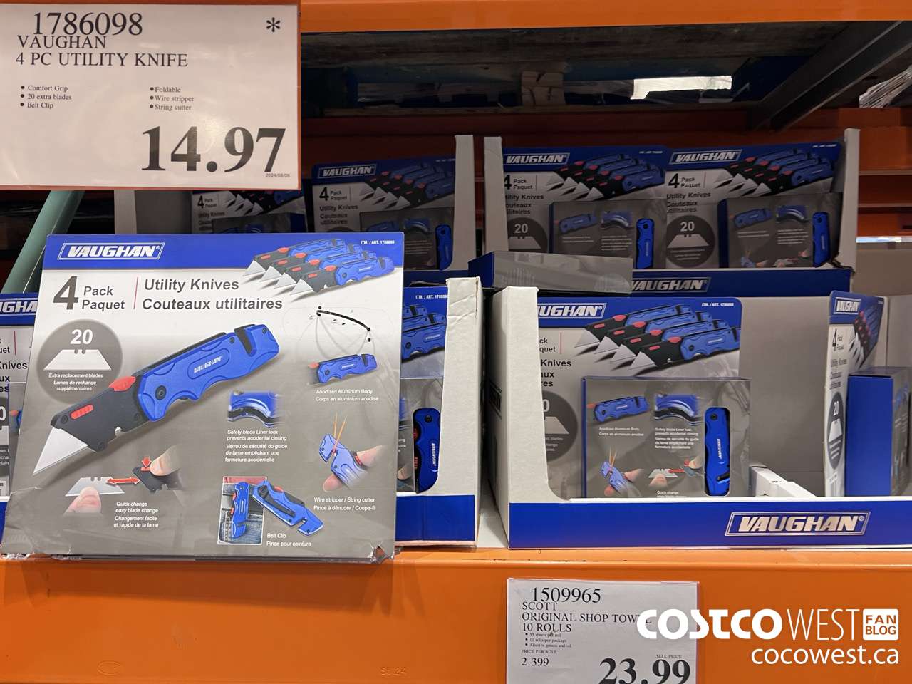 1786098 VAUGHAN 4 PC UTILITY KNIFE $14.97