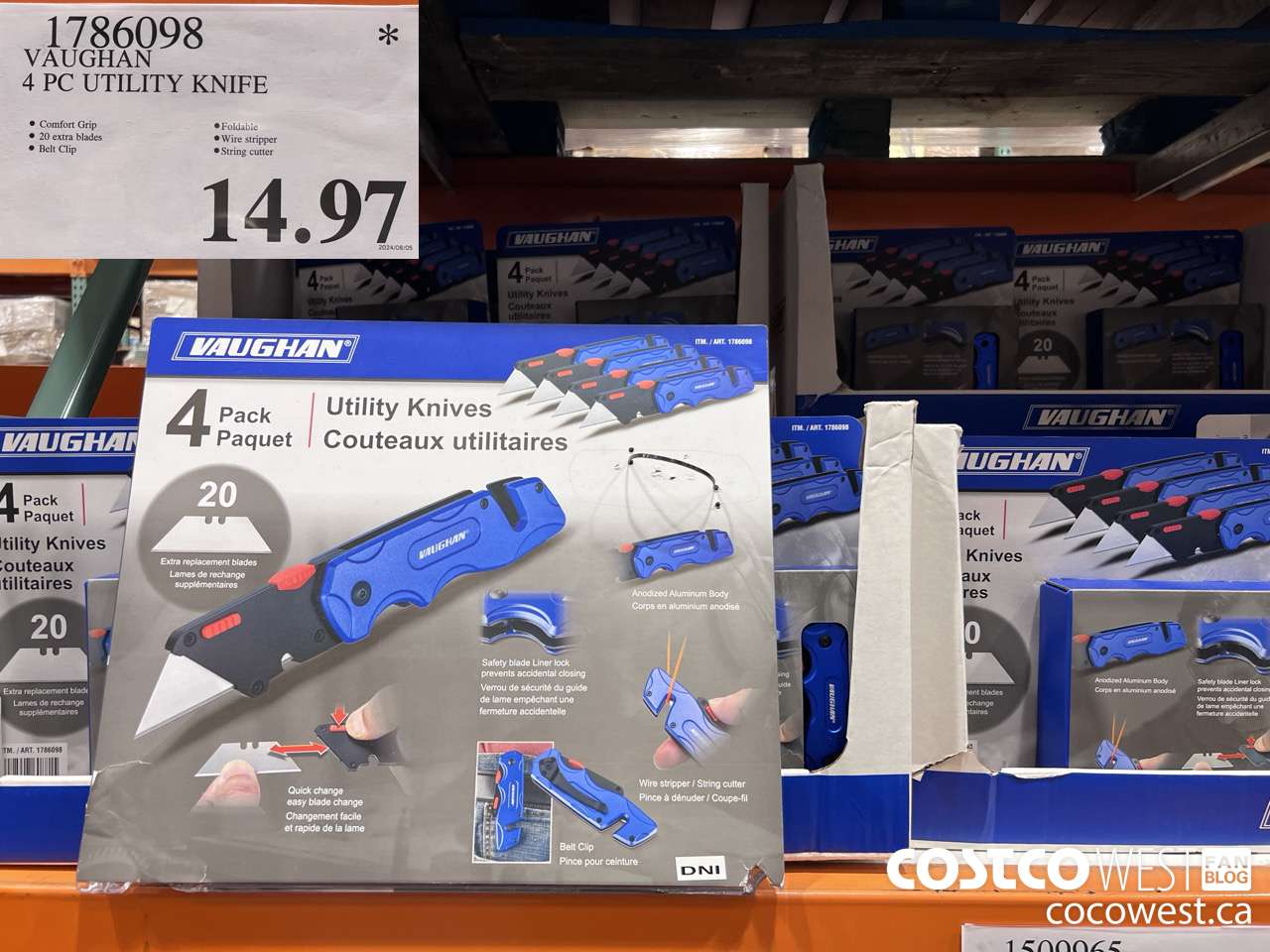 1786098 VAUGHAN 4 PC UTILITY KNIFE $14.97