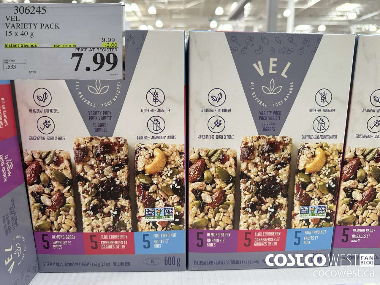 306245 VEL VARIETY PACK 15 x 40g ($2.00 INSTANT SAVINGS EXPIRES ON 2024-09-01) $7.99