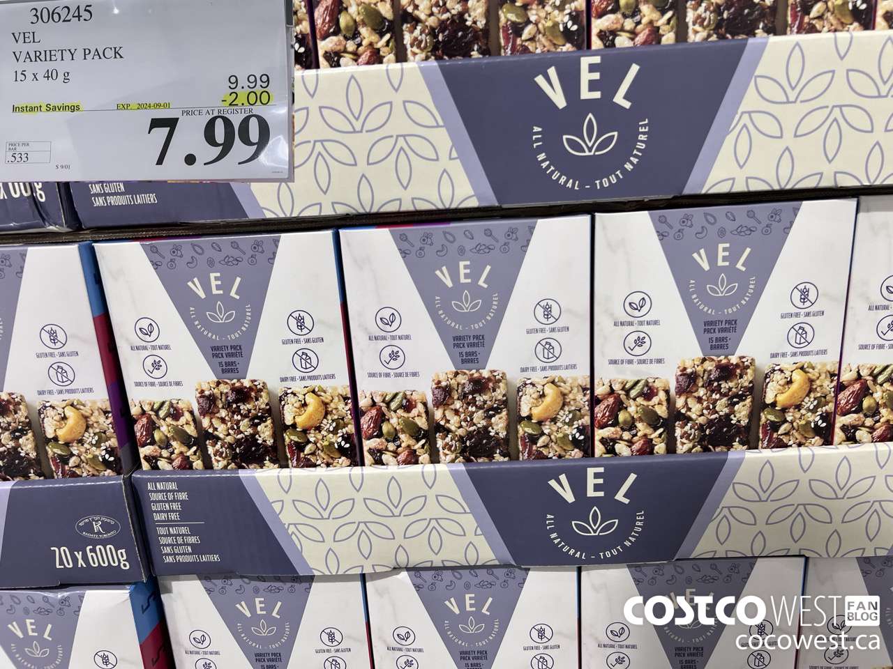 306245 VEL VARIETY PACK 15 x 40g ($2.00 INSTANT SAVINGS EXPIRES ON 2024-09-01) $7.99