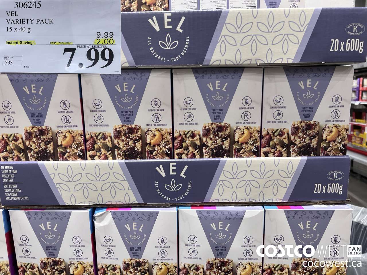 306245 VEL VARIETY PACK 15 x 40g ($2.00 INSTANT SAVINGS EXPIRES ON 2024-09-01) $7.99