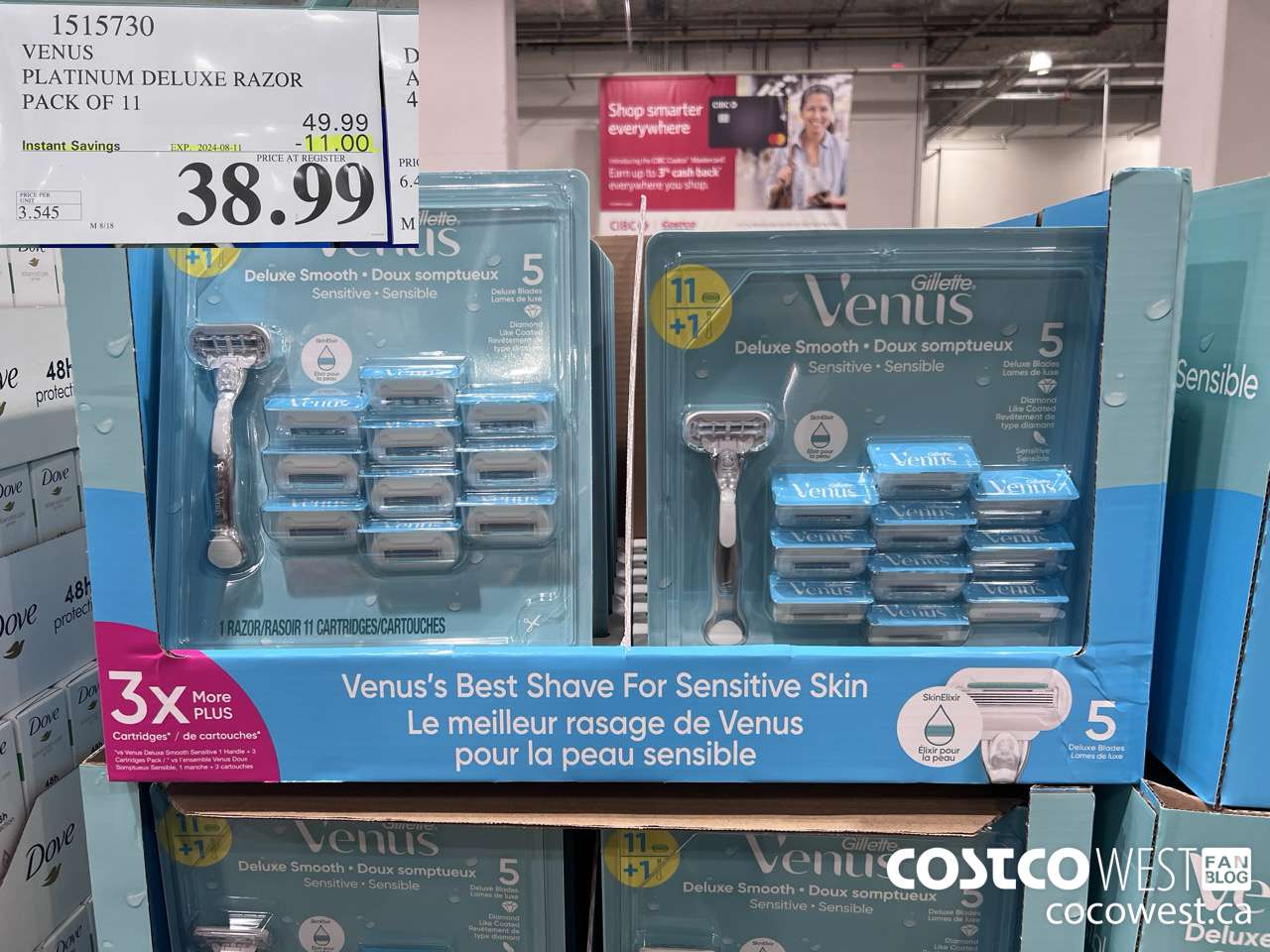 1515730 VENUS PLATINUM DELUXE RAZOR PACK OF 11 ($11.00 INSTANT SAVINGS EXPIRES ON 2024-08-11) $38.99