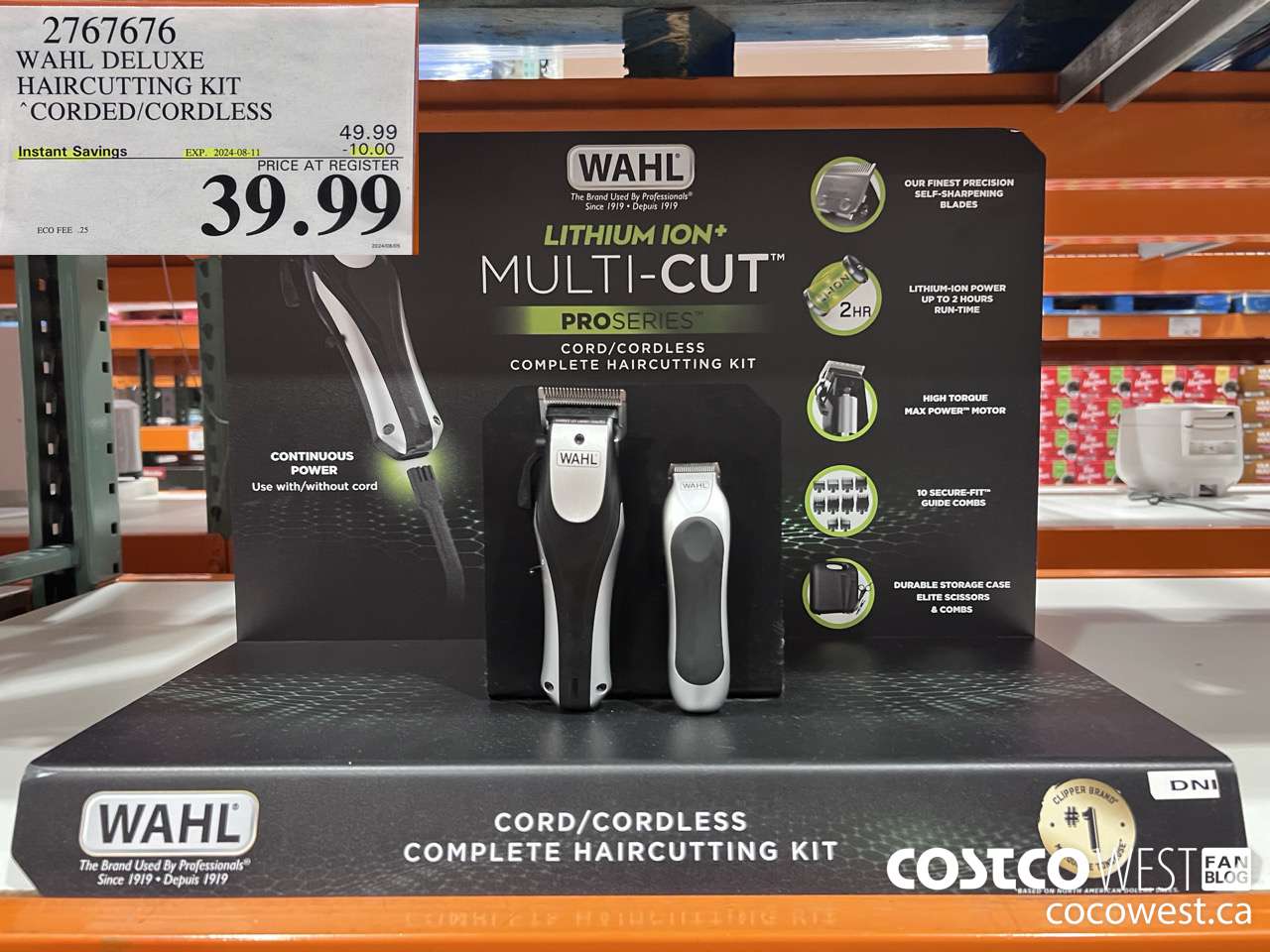 2767676 WAHL DELUXE HAIRCUTTING KIT CORDED/CORDLESS ($10.00 INSTANT SAVINGS EXPIRES ON 2024-08-11) $39.99