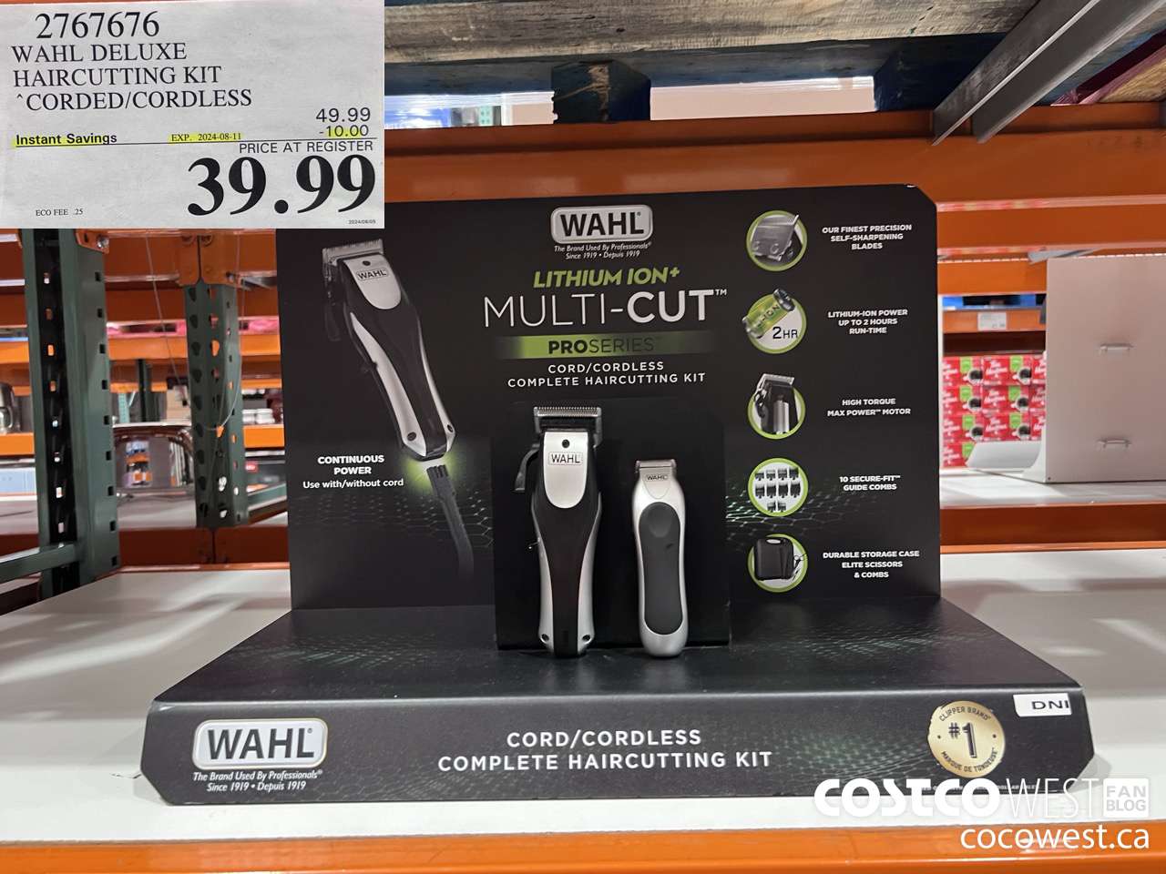 2767676 WAHL DELUXE HAIRCUTTING KIT CORDED/CORDLESS ($10.00 INSTANT SAVINGS EXPIRES ON 2024-08-11) $39.99
