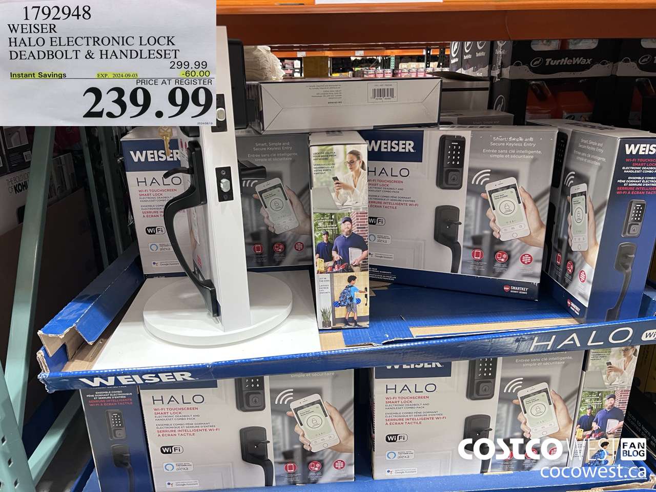 1792948 WEISER HALO ELECTRONIC LOCK DEADBOLT & HANDLESET ($60.00 INSTANT SAVINGS EXPIRES ON 2024-09-03) $239.99