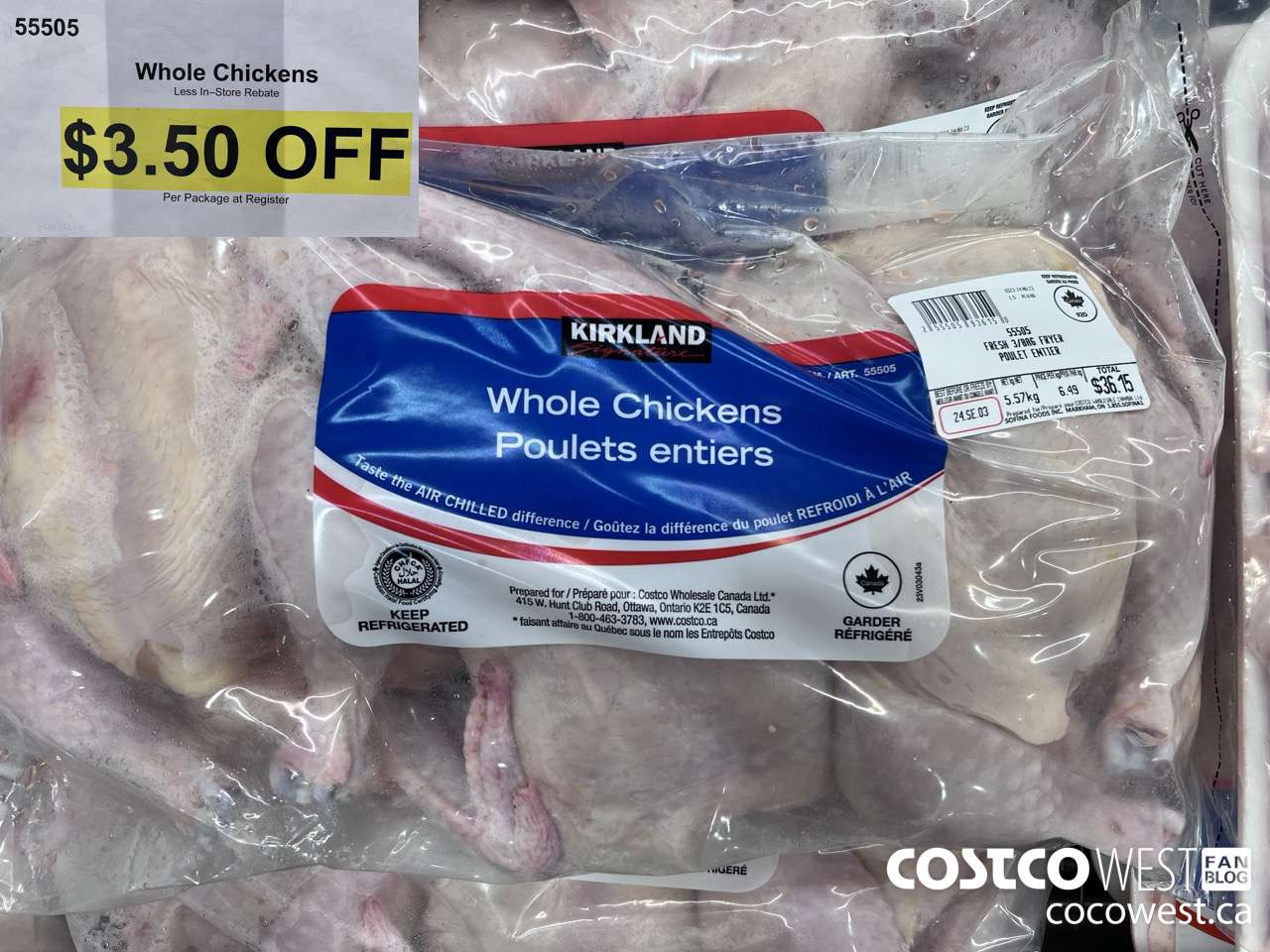 55505 WHOLE CHICKEN ($3.50 INSTANT SAVINGS)