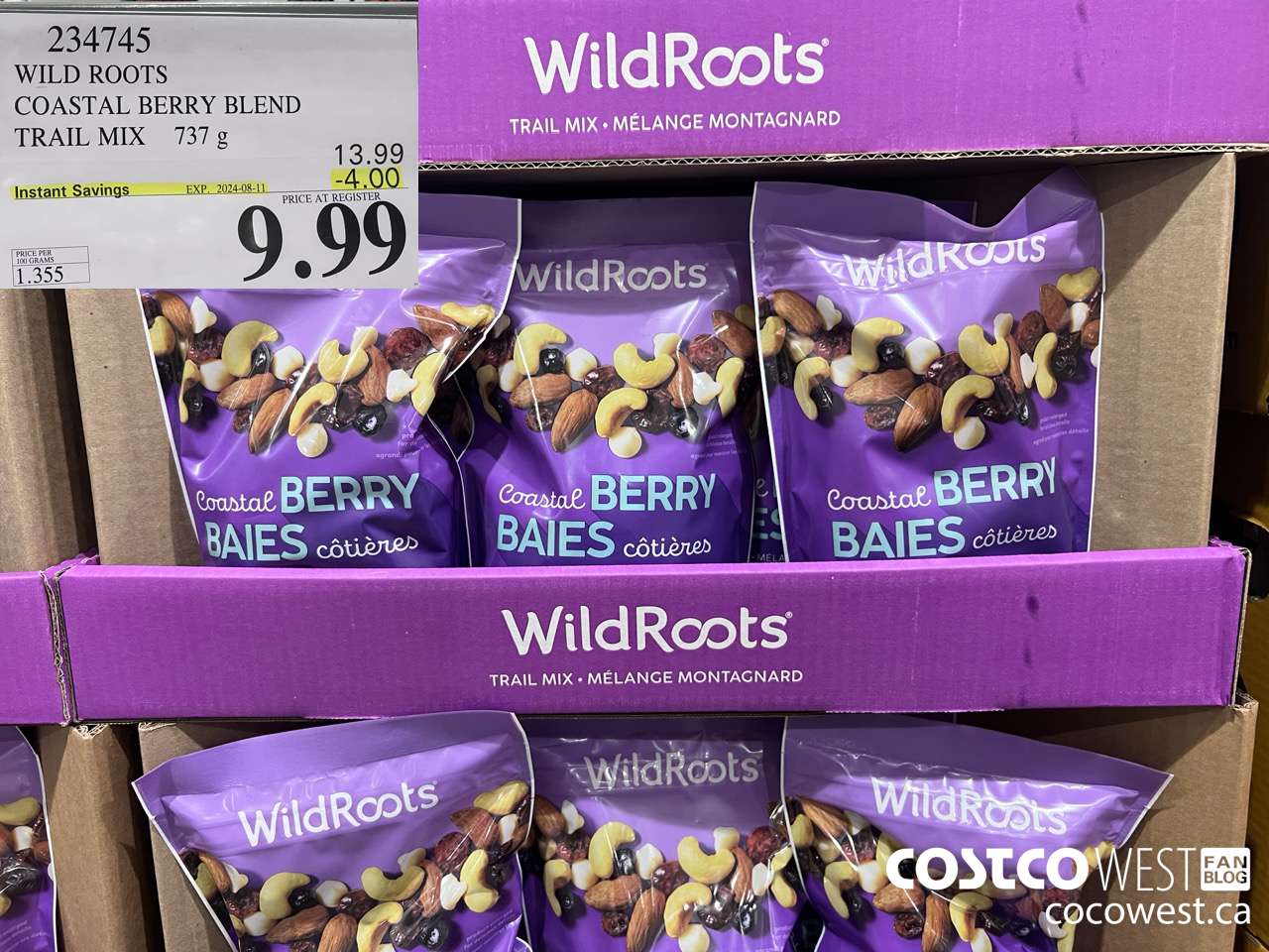 234745 WILD ROOTS COASTAL BERRY BLEND TAIL MIX 737 G ($4.00 INSTANT SAVINGS EXPIRES ON 2024-08-11) $9.99