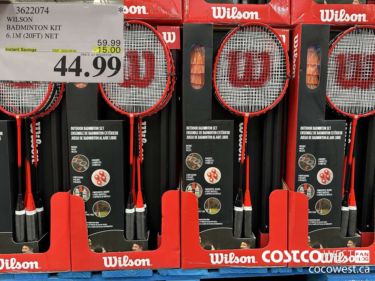 3622074 WILSON BADMINTON KIT 6.1M (20FT) NET ($15.00 INSTANT SAVINGS EXPIRES ON 2024-08-04) $44.99