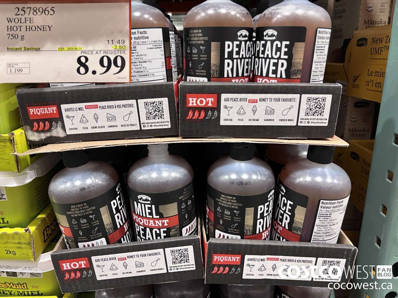 2578965 WOLEE HOT HONEY 750 g ($2.50 INSTANT SAVINGS EXPIRES ON 2024-08-25) $8.99