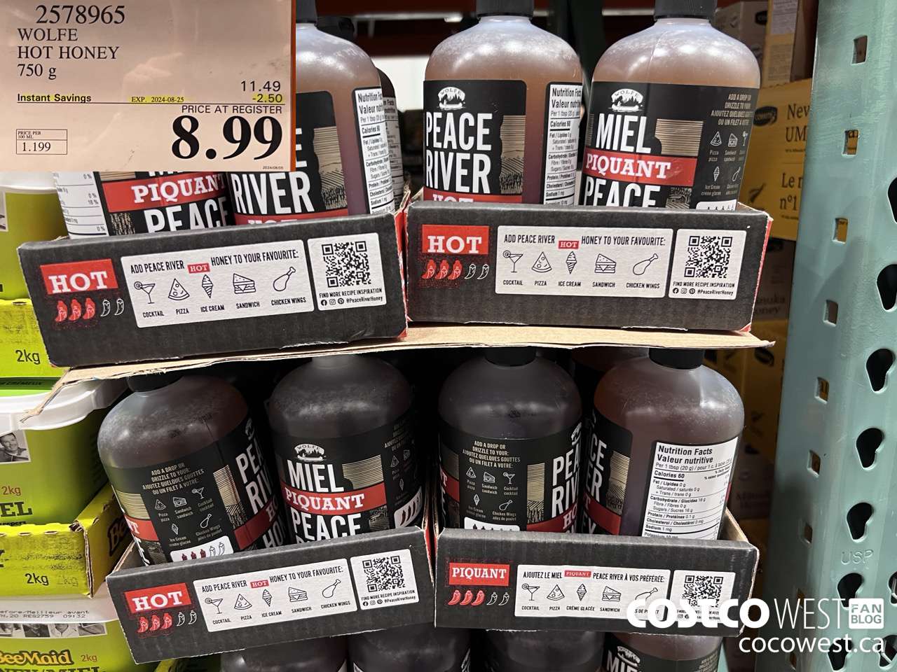 2578965 WOLEE HOT HONEY 750 g ($2.50 INSTANT SAVINGS EXPIRES ON 2024-08-25) $8.99