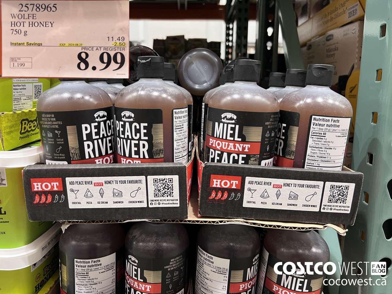 2578965 WOLEE HOT HONEY 750 g ($2.50 INSTANT SAVINGS EXPIRES ON 2024-08-25) $8.99