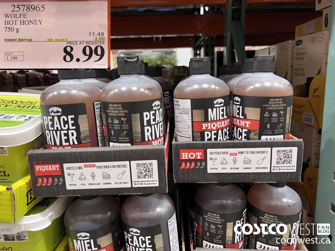 1578965 WOLFE HOT HONEY 750G ($2.50 INSTANT SAVINGS EXPIRES ON 2024-08-25) $8.99