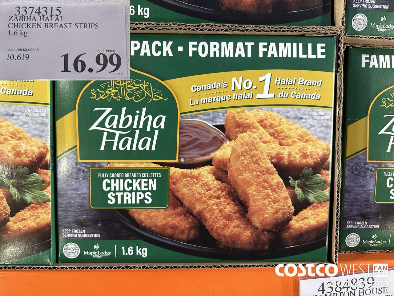 3374315 ZABIHA HALAL CHICKEN BREAST STRIPS 1.6 kg $16.99