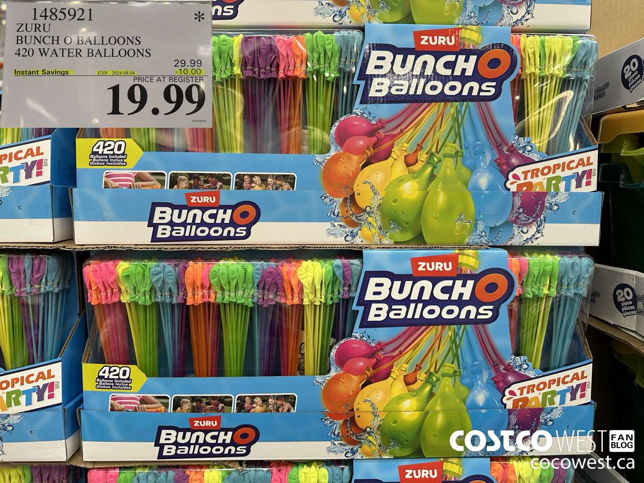 1485921 ZURU BUNCH O BALLOONS 420 WATER BALLOONS ($10.00 INSTANT SAVINGS EXPIRES ON 2024-08-04) $19.99