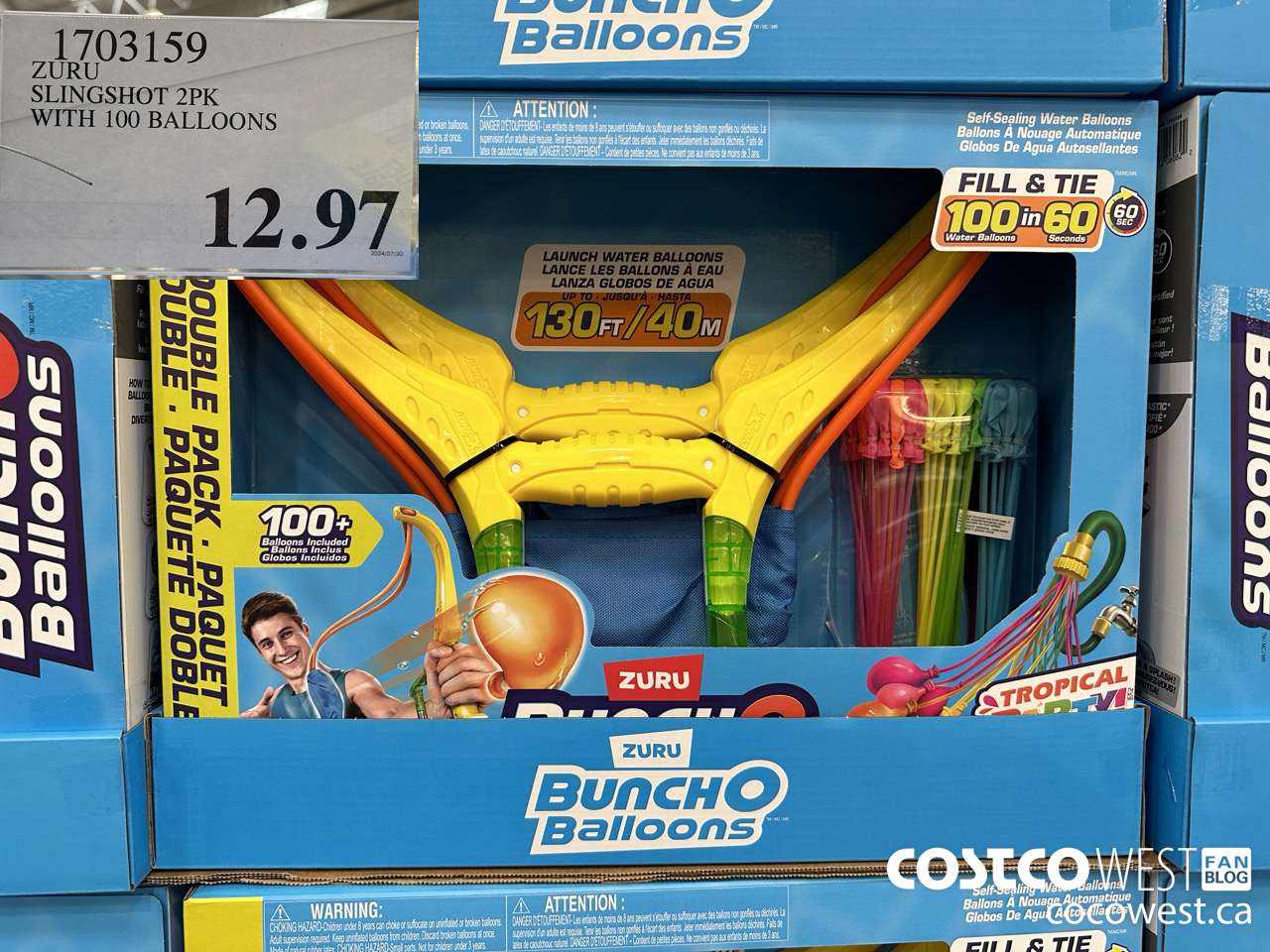 1703159 ZURU SLINGSHOT 2PK WITH 100 BALLOONS $12.97