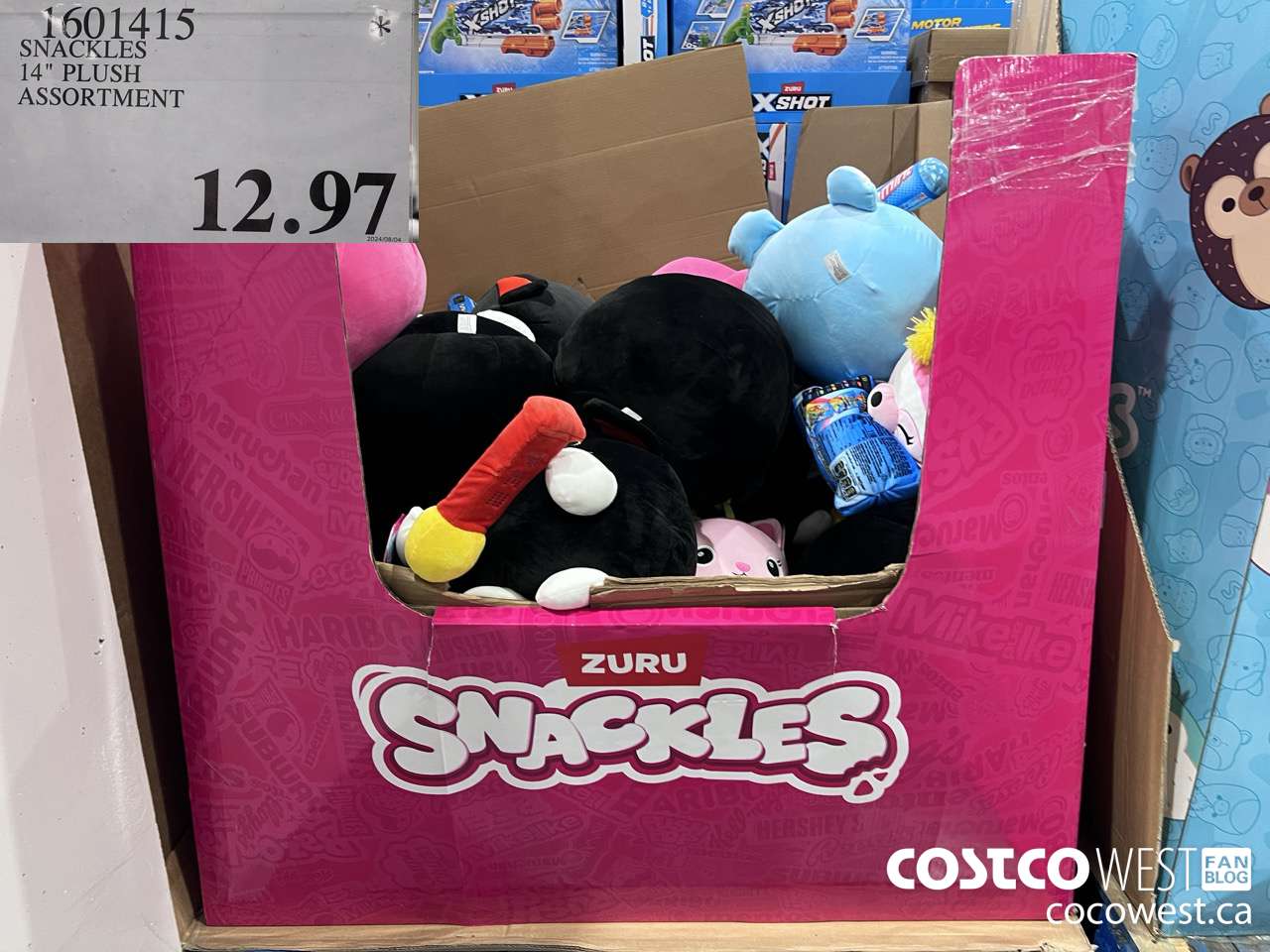 1601415 ZURU SNACKLES 14-INCH PLUSH ASSORTMENT  $12.97