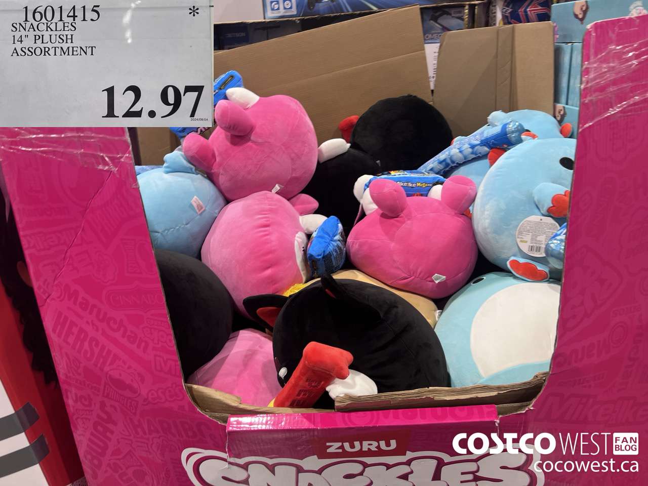 1601415 ZURU SNACKLES 14-INCH PLUSH ASSORTMENT  $12.97