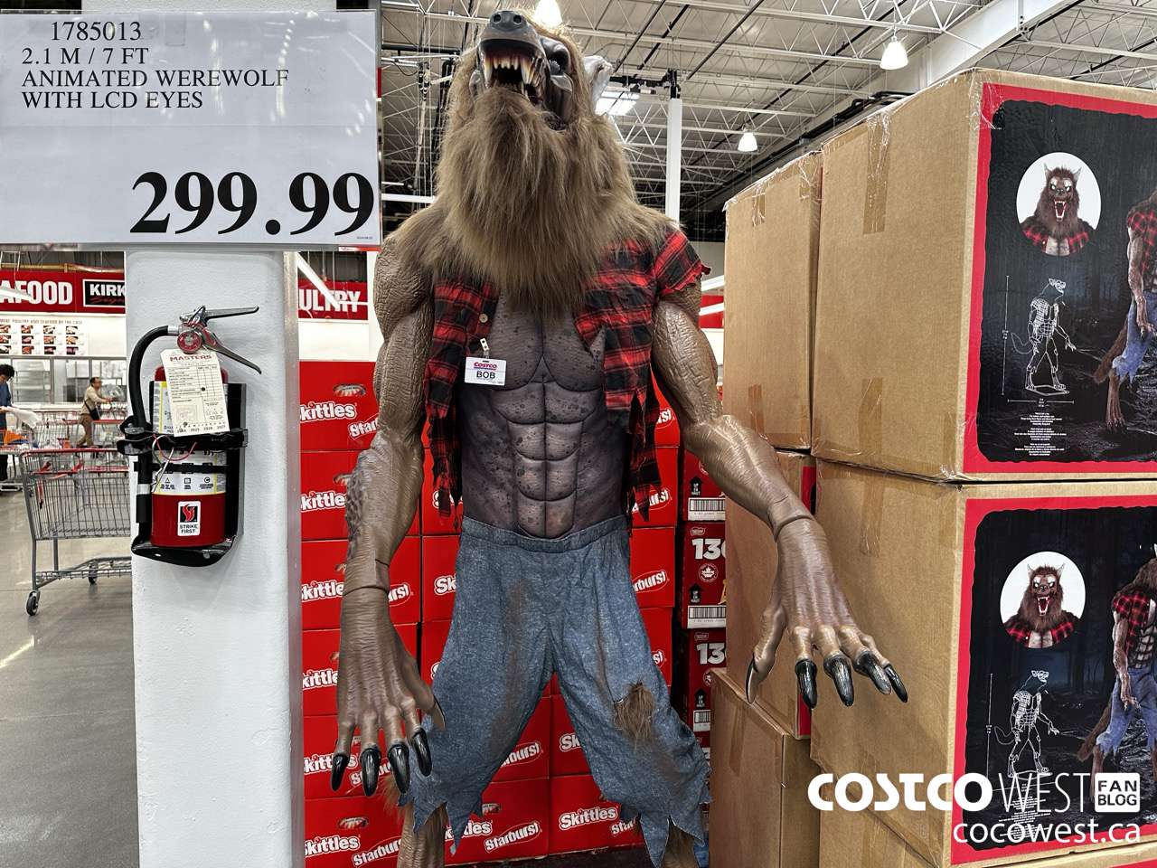 1785013 2.1M/7FT ANIMATED WEREWOLF WITH LCD EYES $299.99