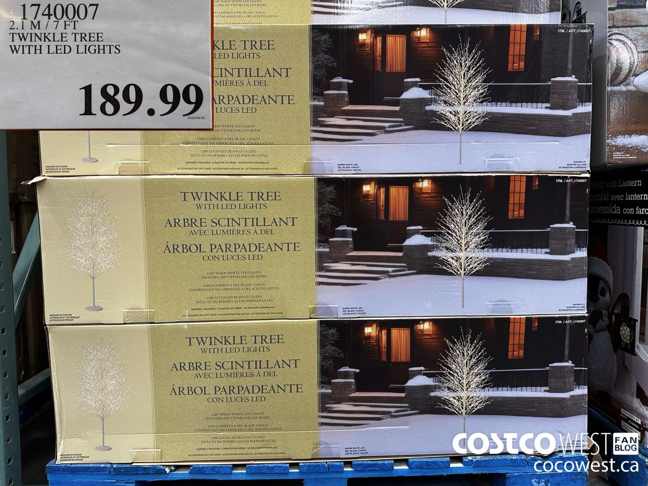 1740007 2.1M/7FT TWINKLE TREE WITH LED LIGHTS $189.99