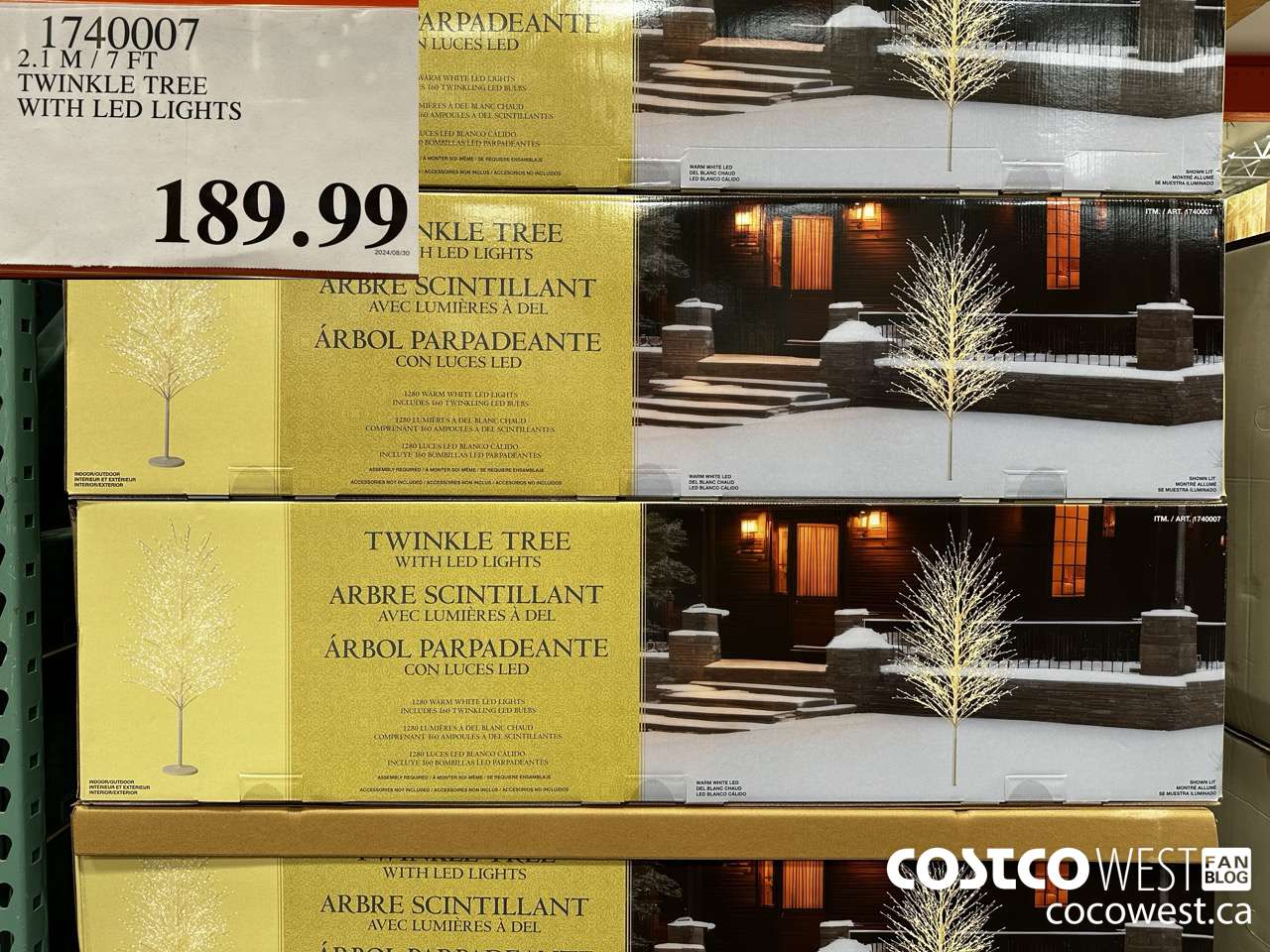 1740007 2.1M/7FT TWINKLE TREE WITH LED LIGHTS $189.99