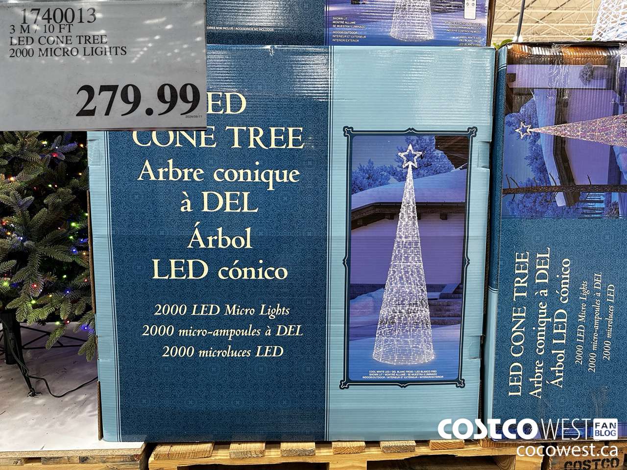 1740013 3M/10FT LED CONE TREE 2000 MICRO LIGHTS $279.99