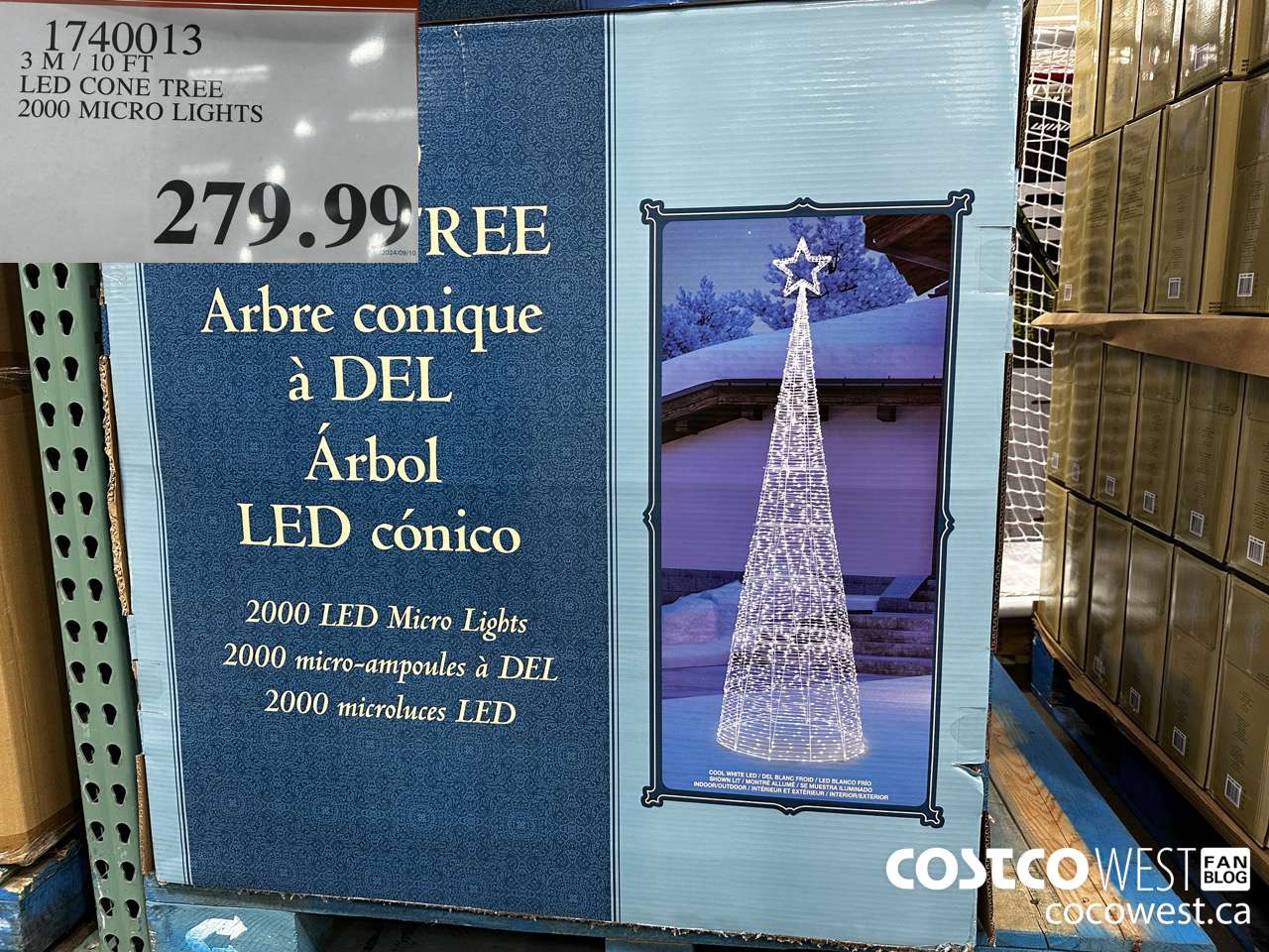 1740013 3M/10FT LED CONE TREE 2000 MICRO LIGHTS $279.99