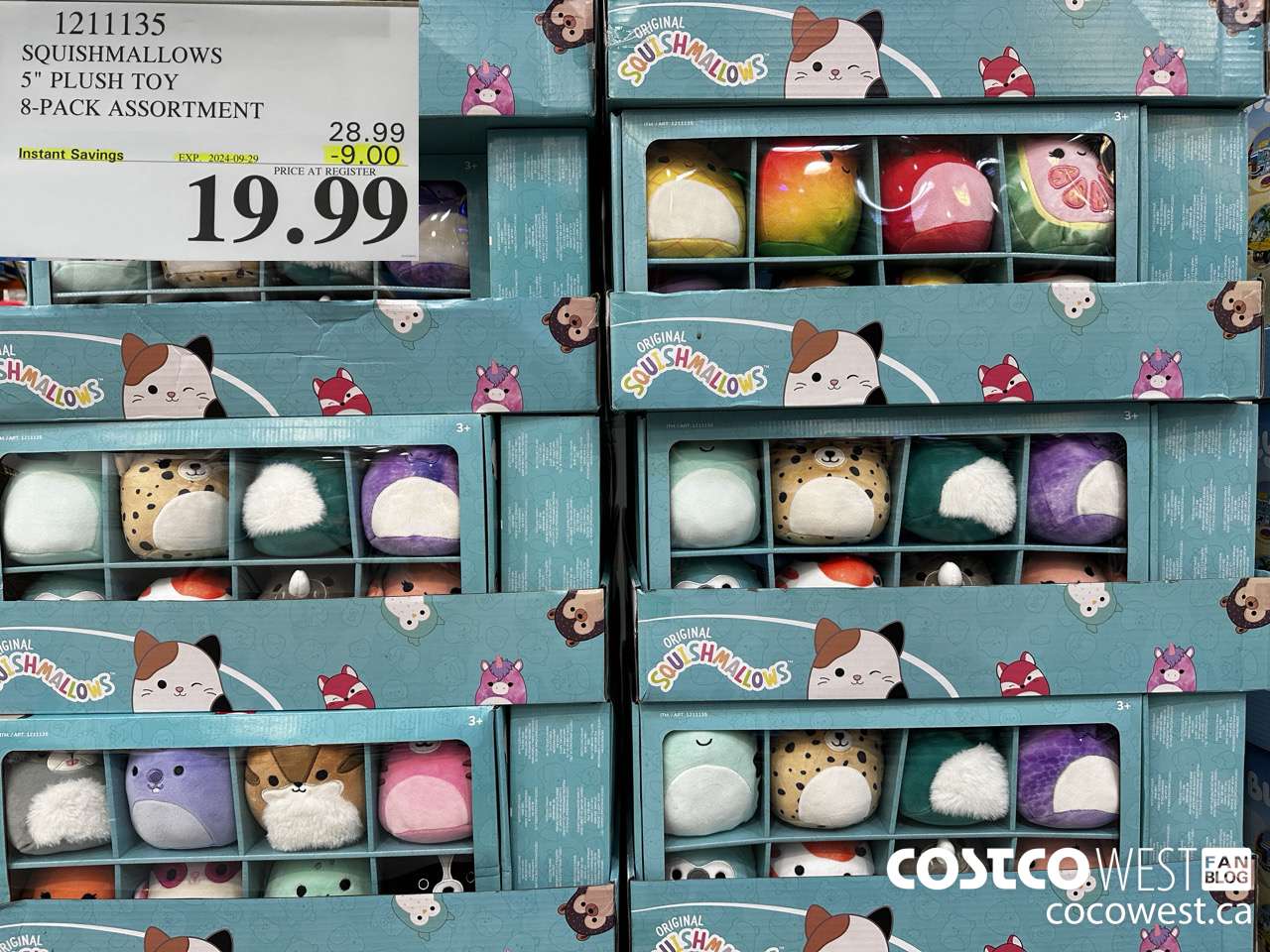 1211135 5-INCH SQUISHMALLOWS 8-PACK ASSORTMENT ($9.00 INSTANT SAVINGS EXPIRES ON 2024-09-29) $19.99